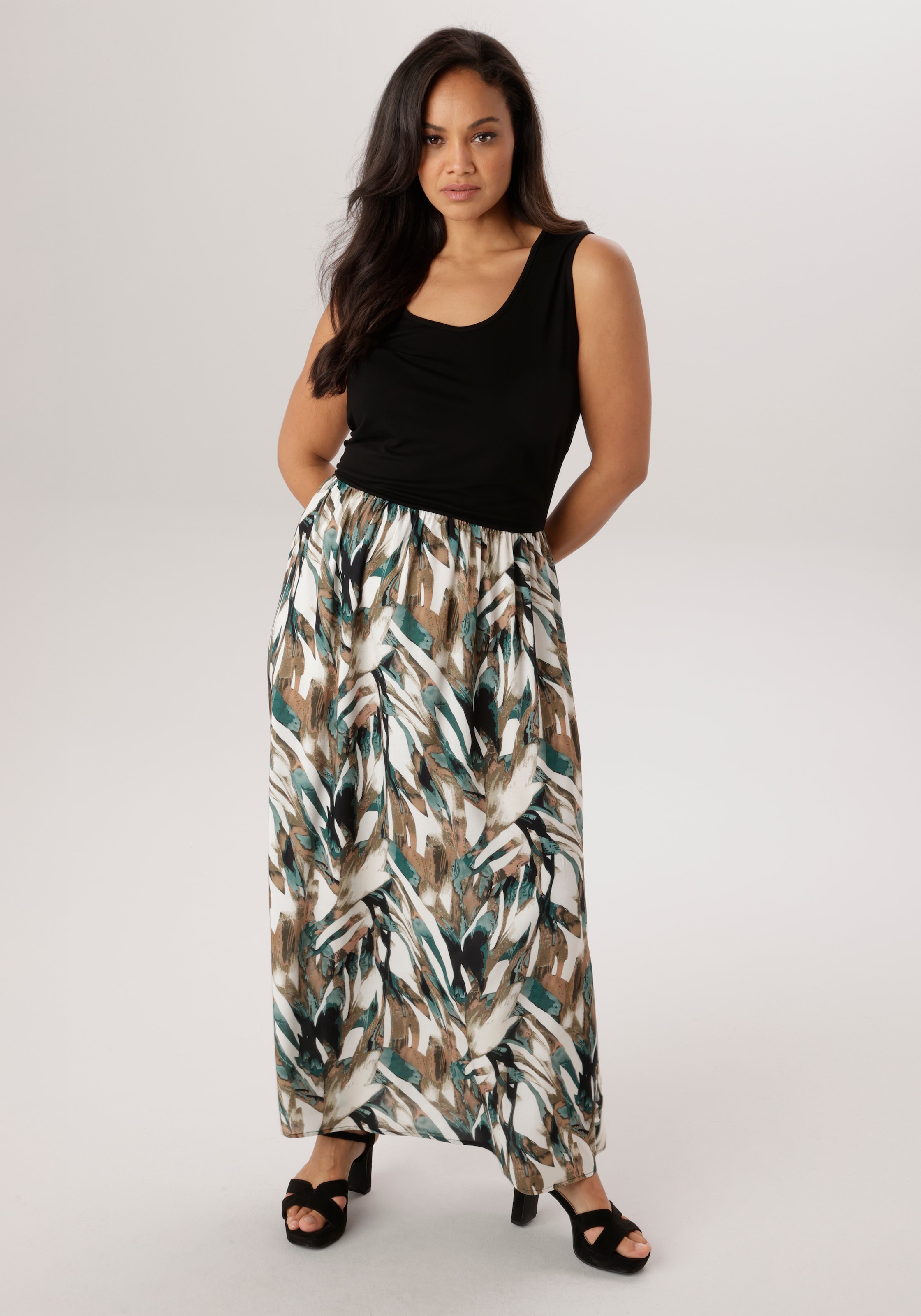 Aniston PLUS Jerseykleid in 2-in-1-Optik
