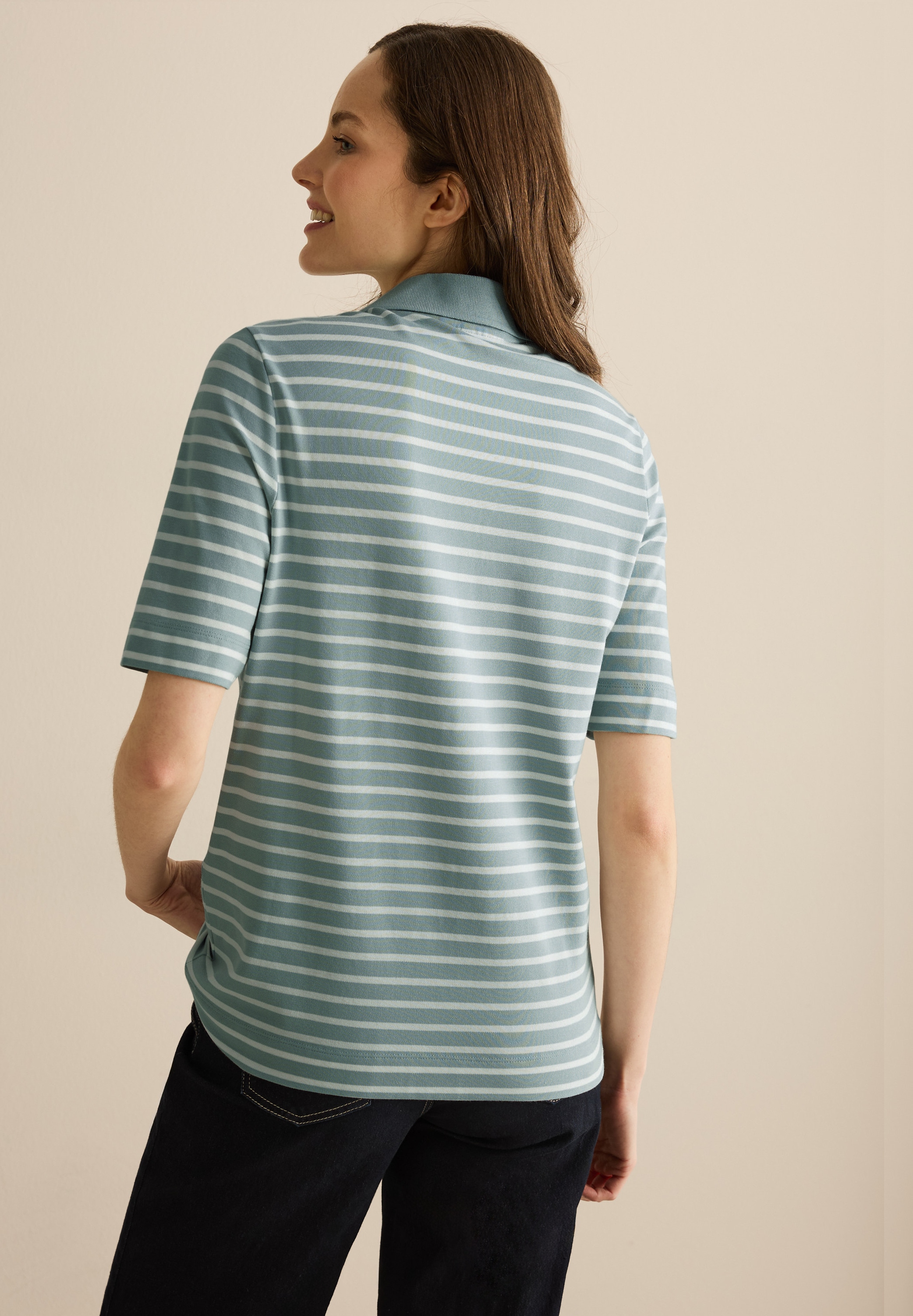 Cecil Poloshirt, aus softem Materialmix