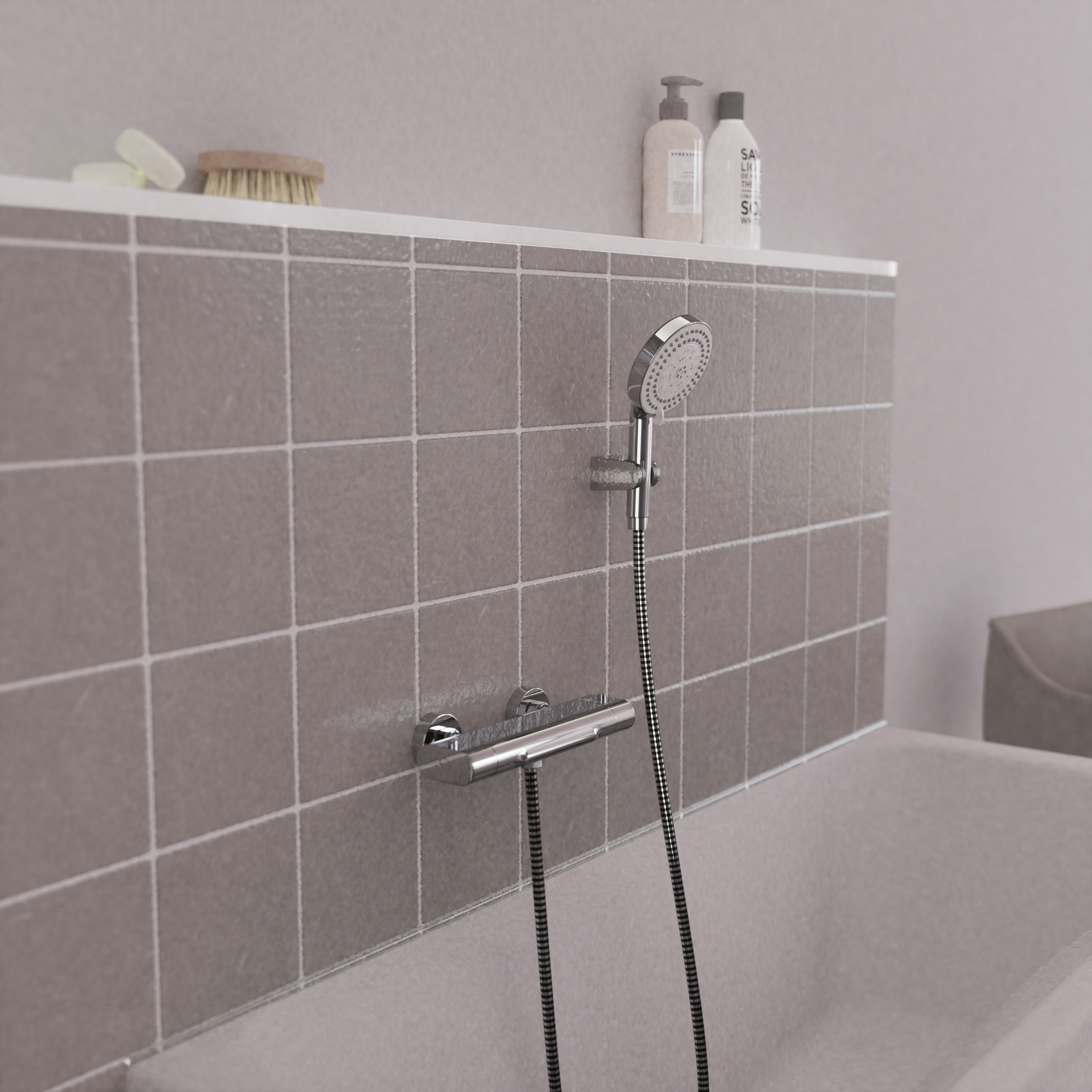 Eisl Duschsystem »Parma«, Eco-Stopp-Funktion, Antikalk-Noppen, wassersparend