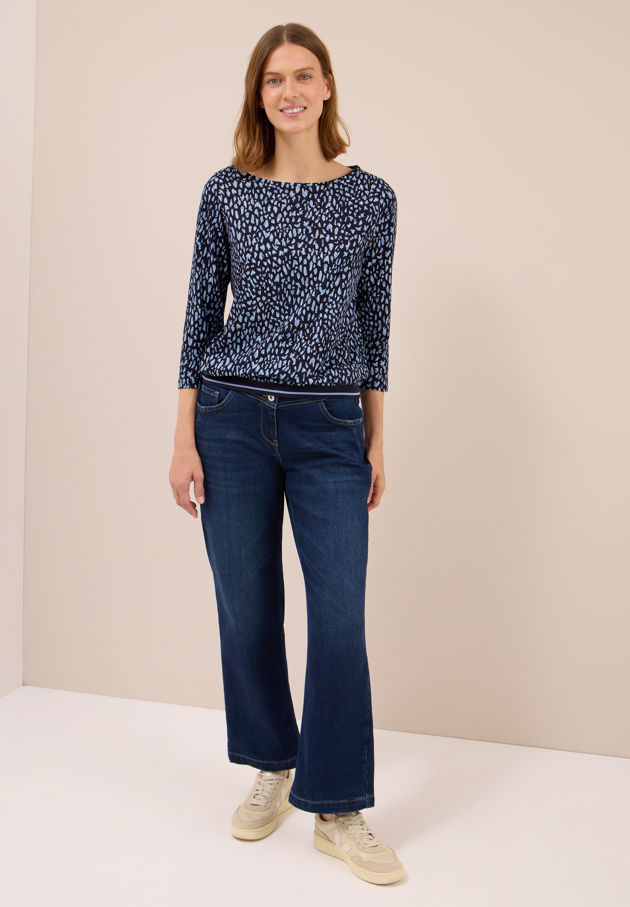 Cecil Langarmshirt, aus Baumwolle mit Stretchante