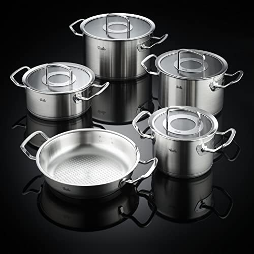 Original Profi Collection Topf-Set mit Glasdeckeln und Pfanne mit Haltegriffen 5 El.