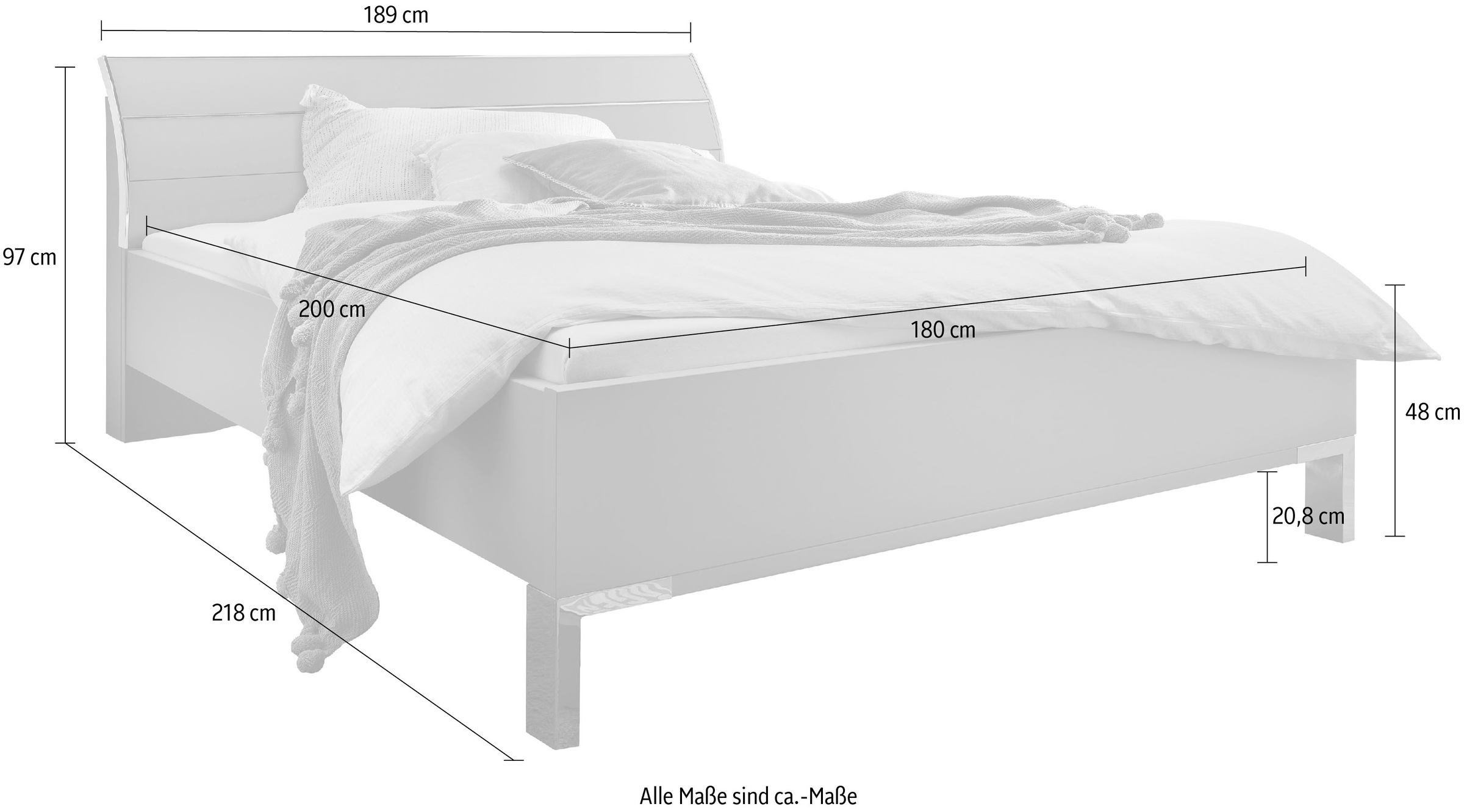 WIEMANN Futonbett »Monaco, 4-fache Liegehöhenverstellung«, mit stilvollem Holzkopfteil, Made in Germany