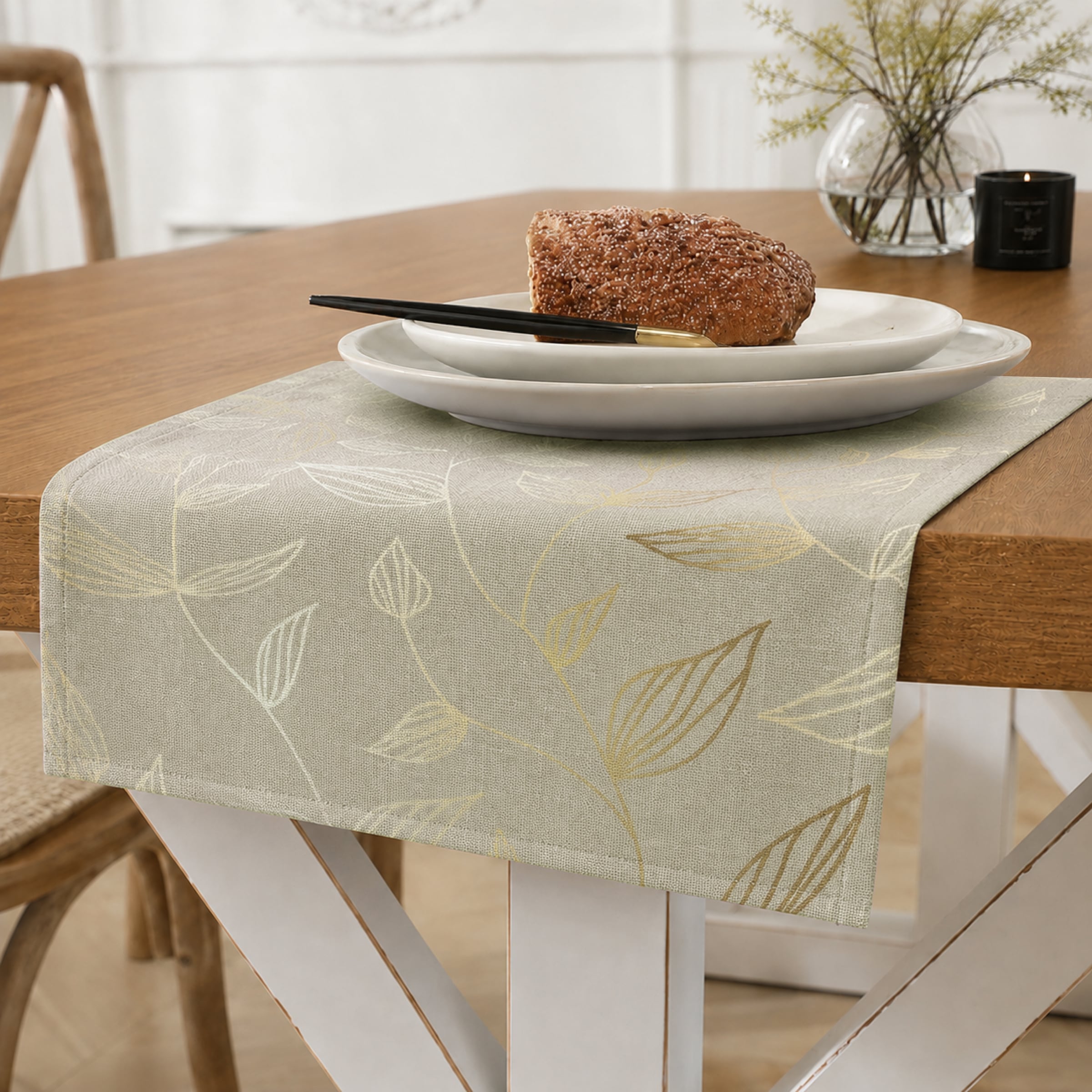 OTTO home Platzset »Raffon« 2er Set, bedruckt, stillvoller Blätterdruck