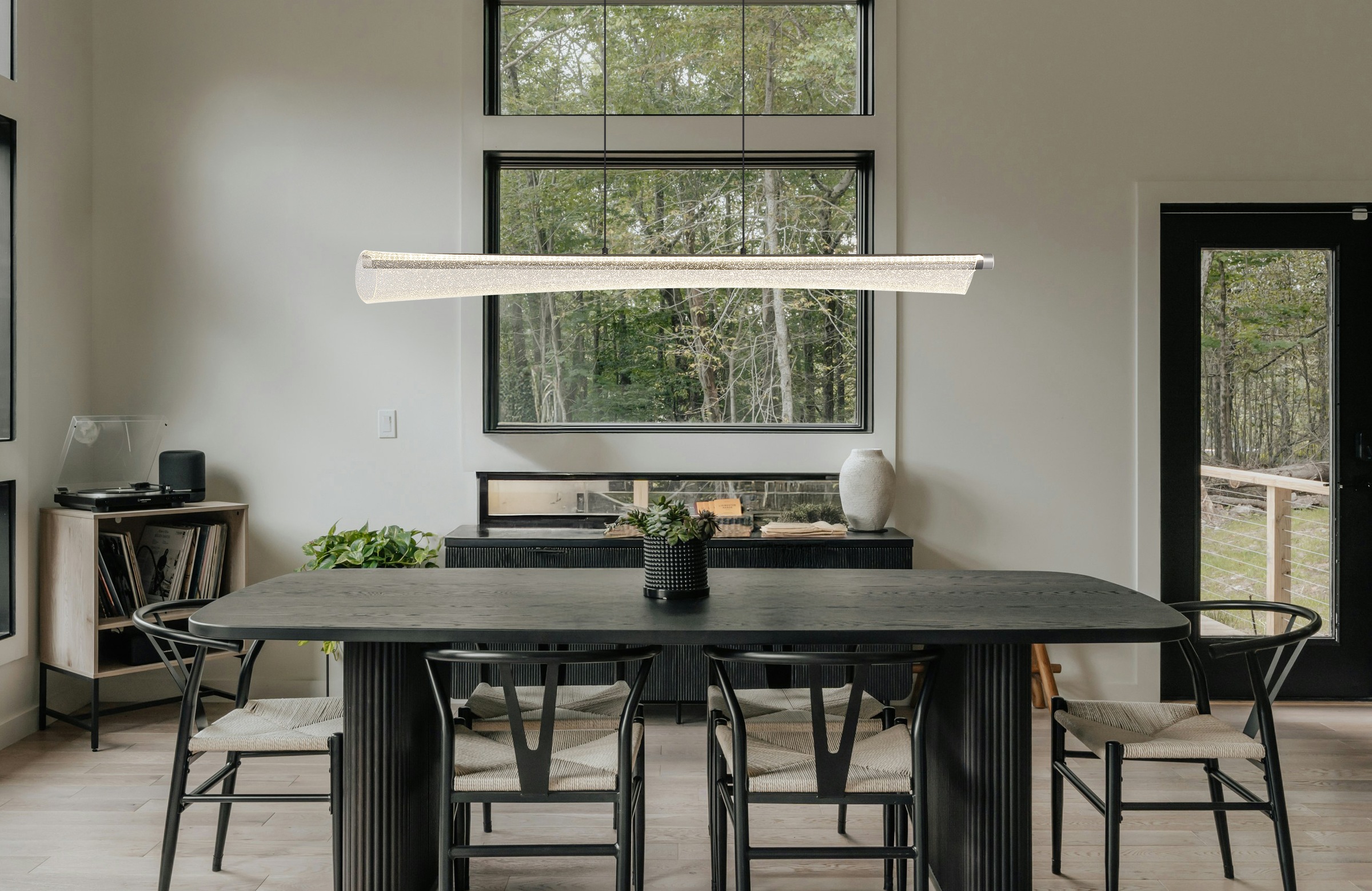 GLOBO LIGHTING Hängeleuchte »MALINDA« LED-Modul 1 Stk. Hängeleuchte anthrazit matt mit Acryl klar, dimmbar