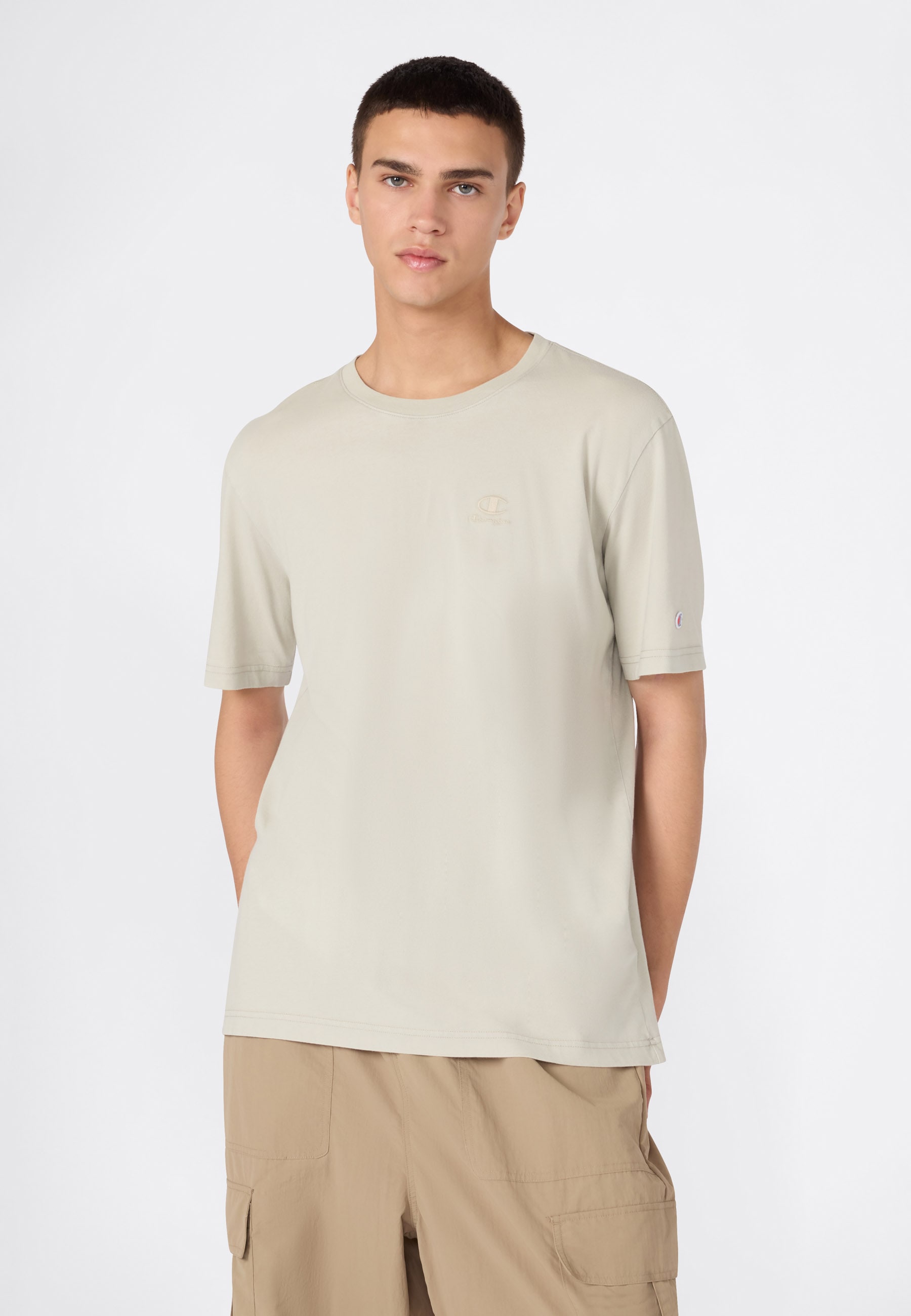 Champion T-Shirt "ICONS Wash Crewneck T-Shirt" aus Baumwolle, in den Größen S bis XXL
