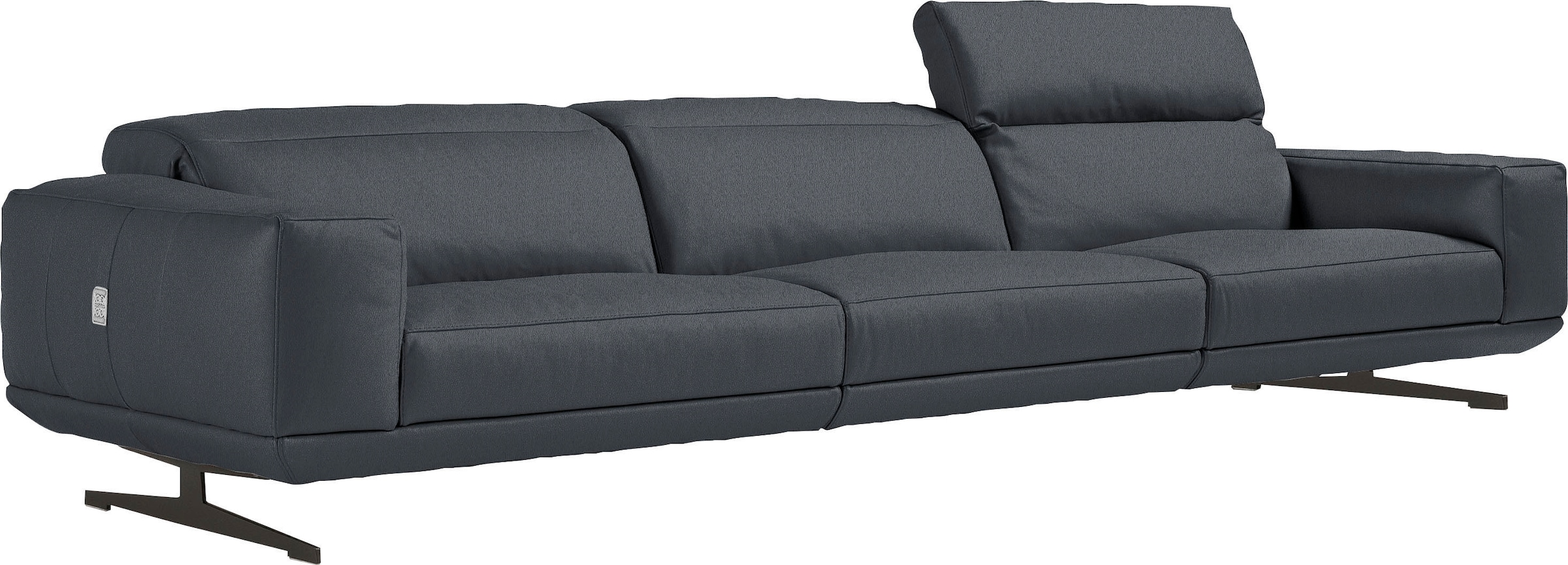 Egoitaliano 3-Sitzer »Gloria, super bequem, hochwertige Verarbeitung, edles Design, Megasofa«, beidseitig verstellbare Rückenelemente, mit Designmetallfüßen