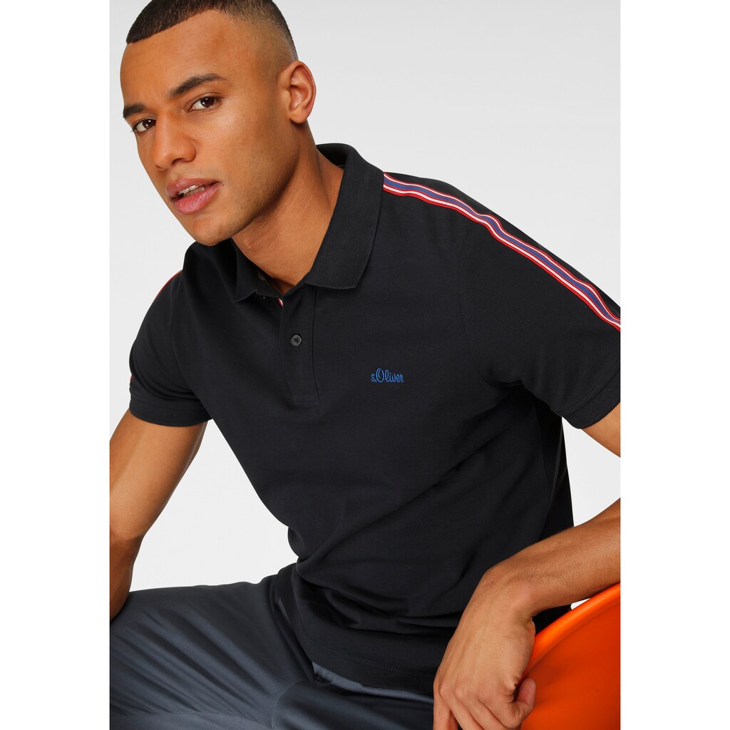 s.Oliver Poloshirt, mit kontrastfarbenen Details