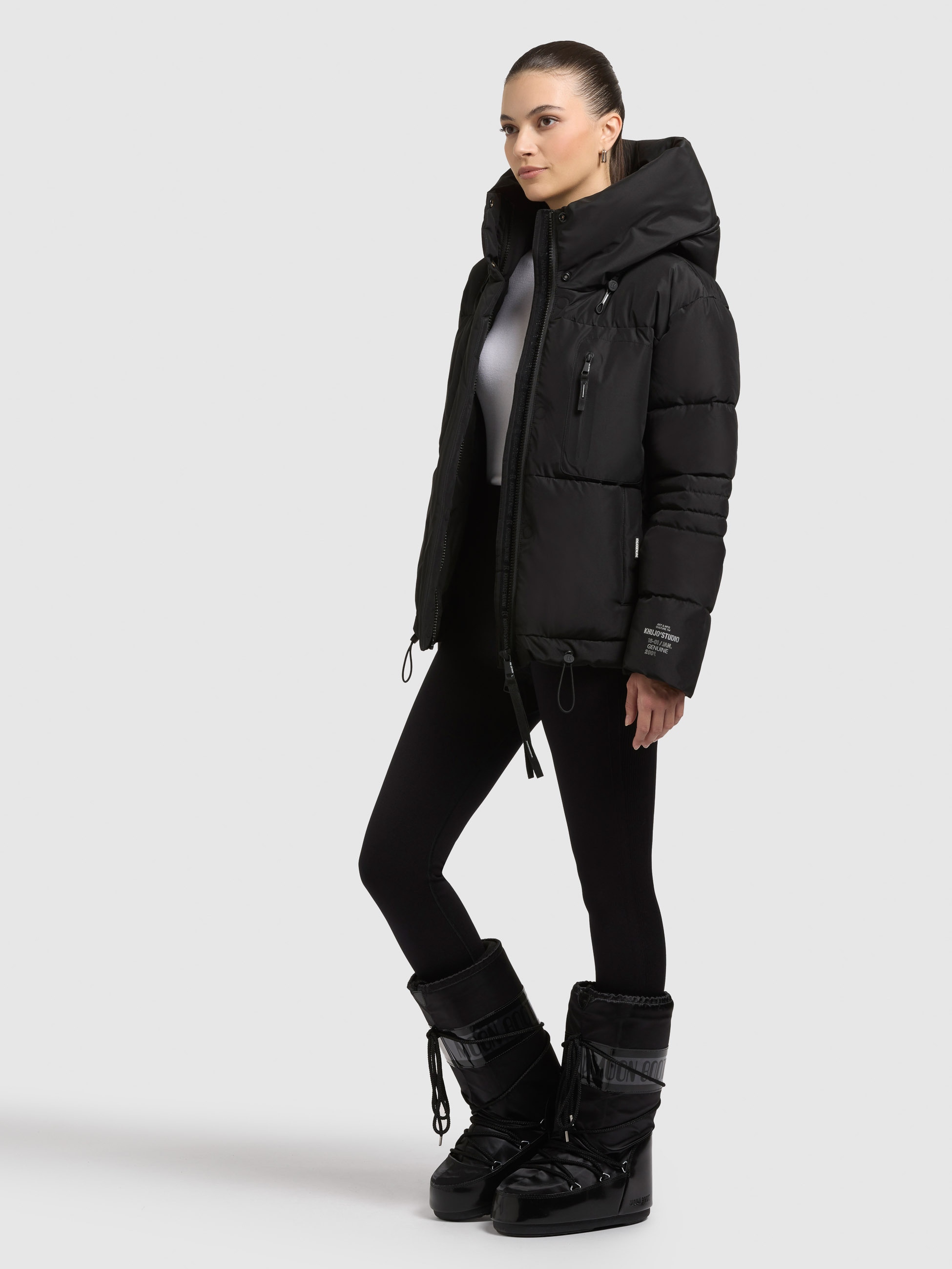 khujo Steppjacke »PEEKE2 WITH GLOVES« mit Kapuze