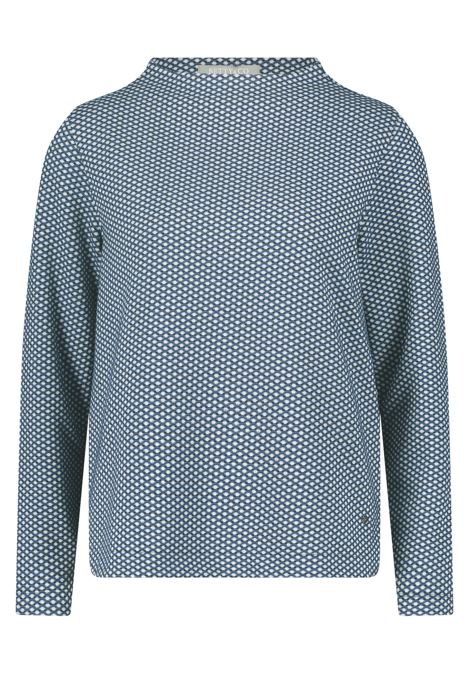 Betty&Co Kurzarmshirt »Betty & Co Damen Strukturshirt mit Turtle Neck«, (1 tlg.), Struktur