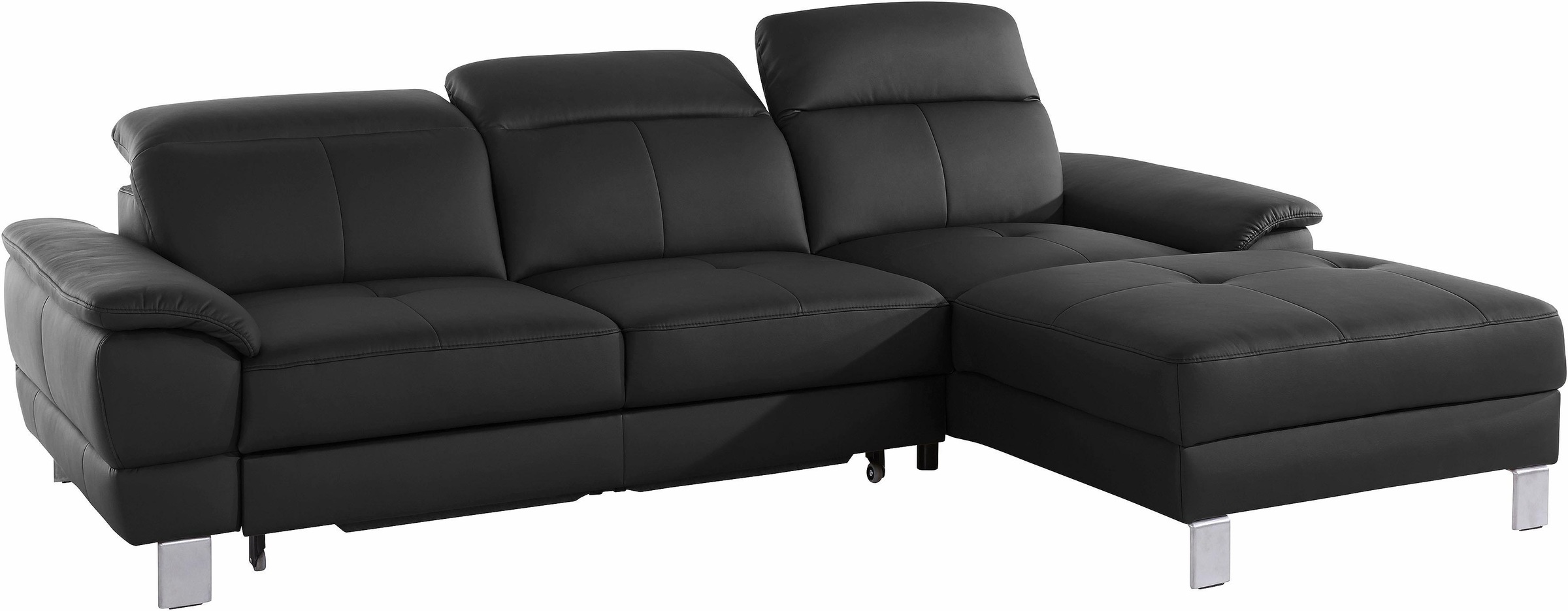exxpo - sofa fashion Ecksofa »Mantua 2, inkl. Kopf- bzw. Rückenverstellung, bequem, L-Form«, wahlweise mit Bettfunktion und Bettkasten, tolle Verarbeitungsdetails