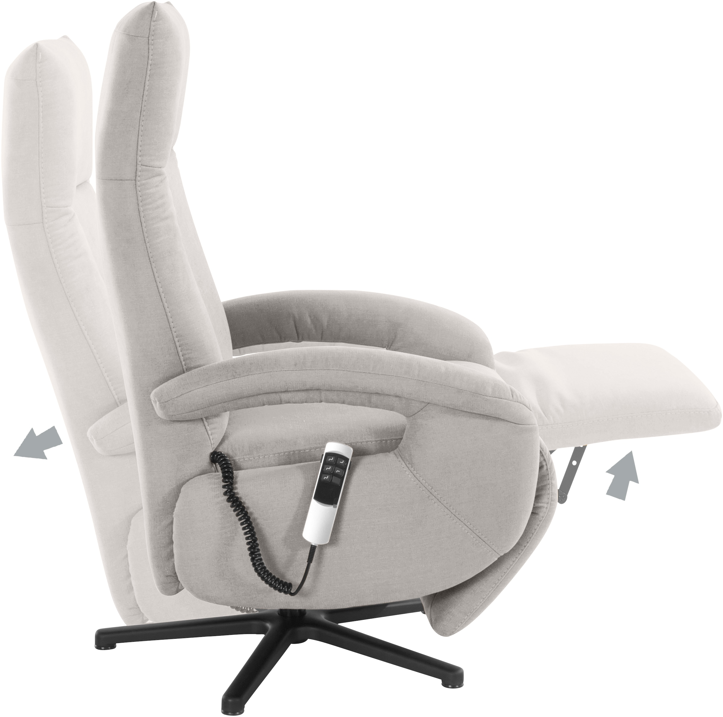 Places of Style TV-Sessel »Birkholm«, wahlweise manuell, mit zwei Motoren  oder mit Akku oder mit 2 Motoren kaufen | BAUR