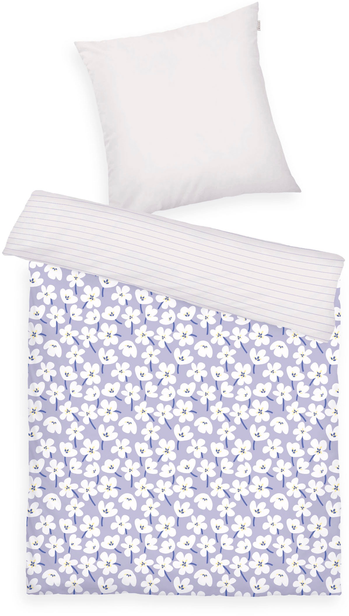 Thumbnail - TOM TAILOR HOME Bettwäsche "FRESH FLOWERS 135x200cm, 155x220cm oder 200x220cm" 2 Stk. tlg. new bedroom, mit farbigem Mar...