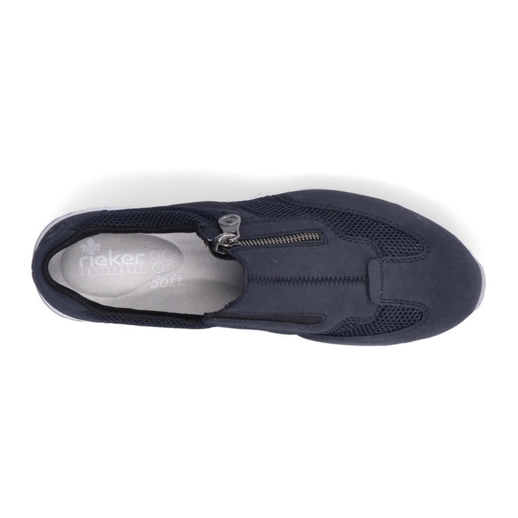 Rieker Slip-On Sneaker, Slipper, Schlupfschuh, Freizeitschuh im Materialmix