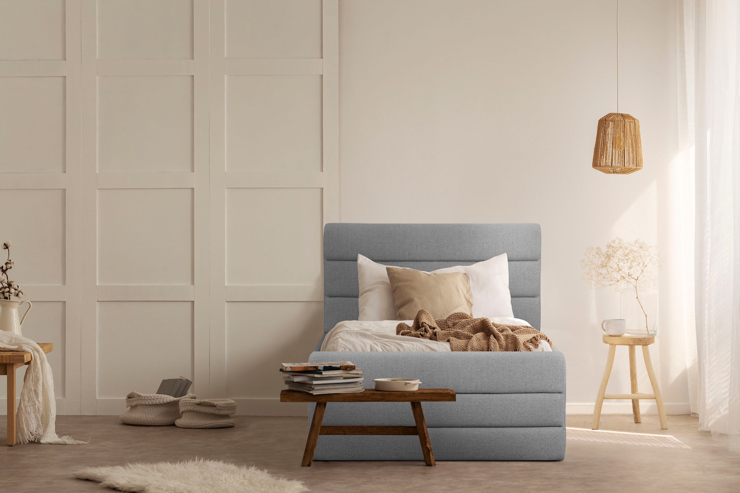 Home affaire Polsterbett "Merrit" Quernaht im Kopf- und Fußteil, in 5 Breit günstig online kaufen