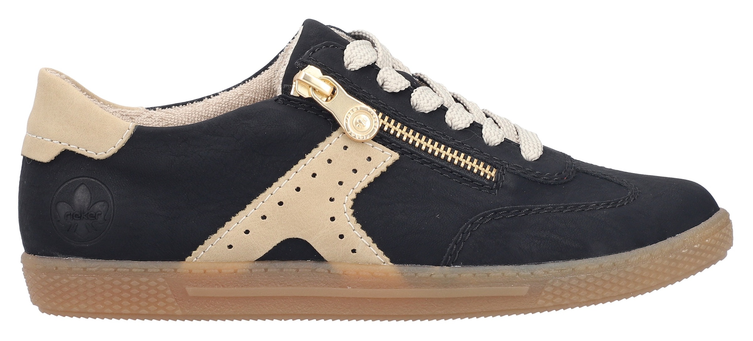 Rieker Sneaker, Halbschuh, Freizeitschuh, Schnürschuh mit Reißverschluss