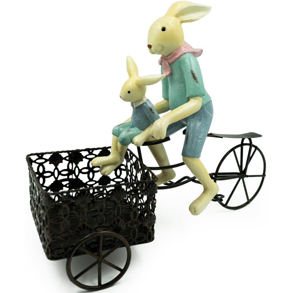 NOOR LIVING Osterhase »Osterdekoration Hase auf Fahrrad«