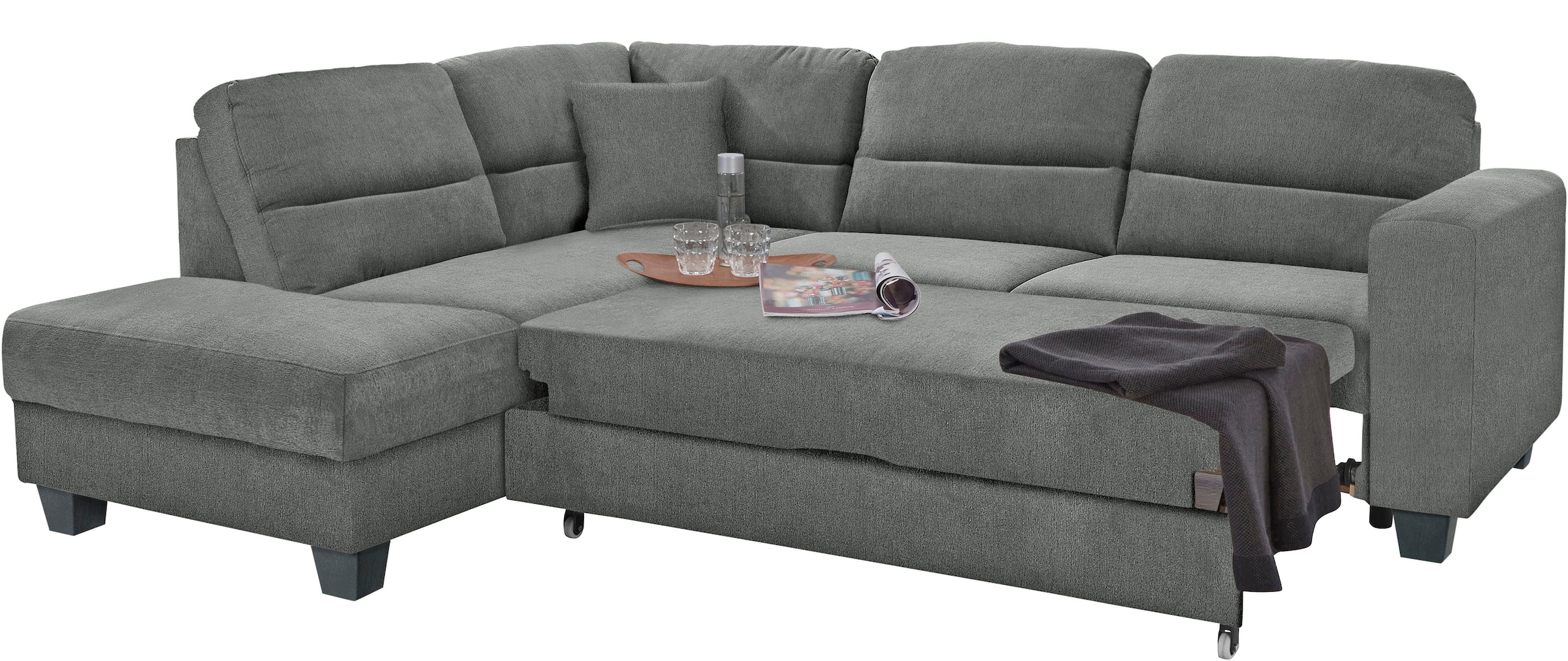 TRENDMANUFAKTUR Ecksofa »Chamber, L-Form«, inklusive einer Kopfstütze, wahlweise mit Schlaffunktion