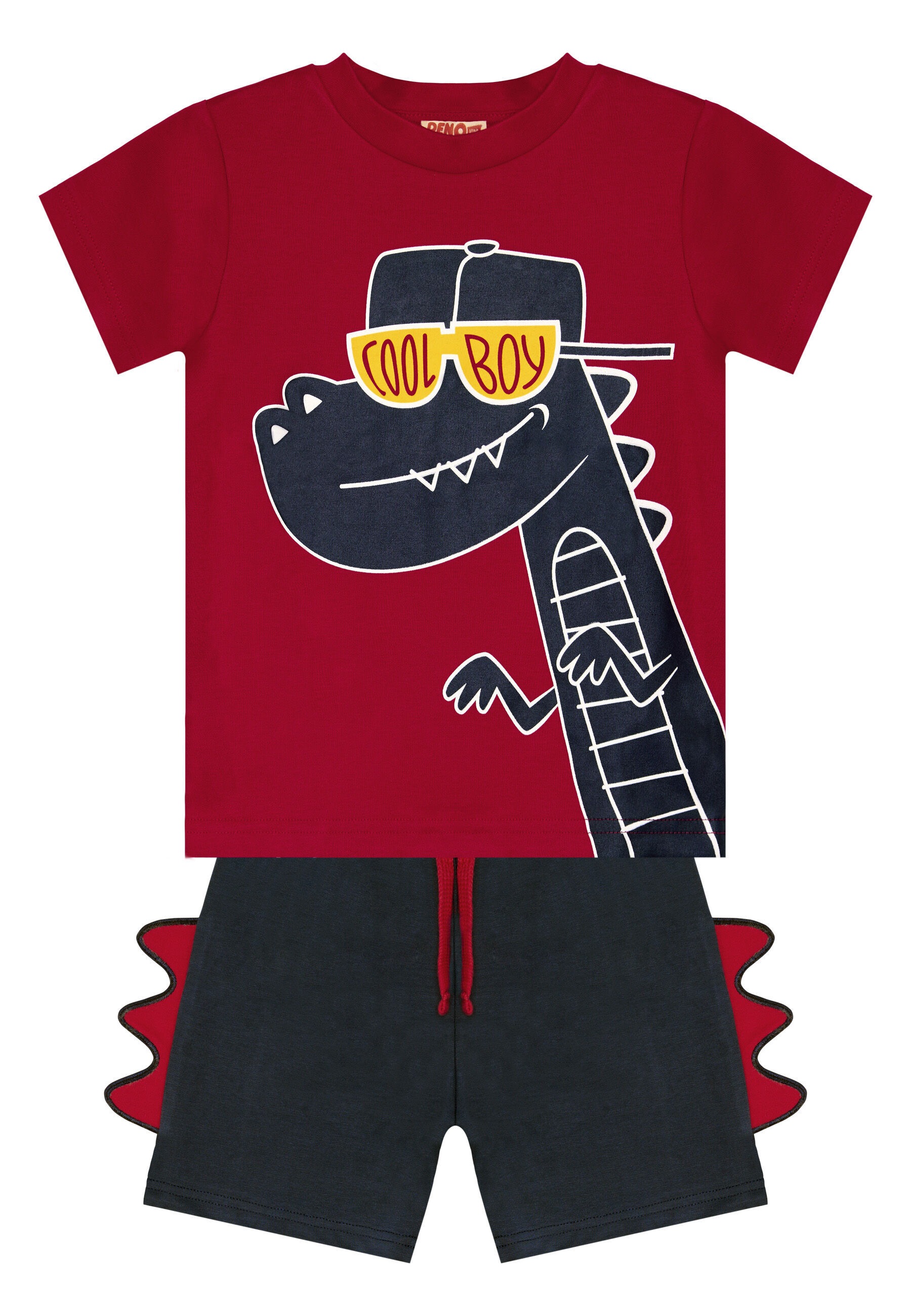 Denokids Hausanzug »Cool Dino«, (2 tlg.), mit Dinosaurier-Print