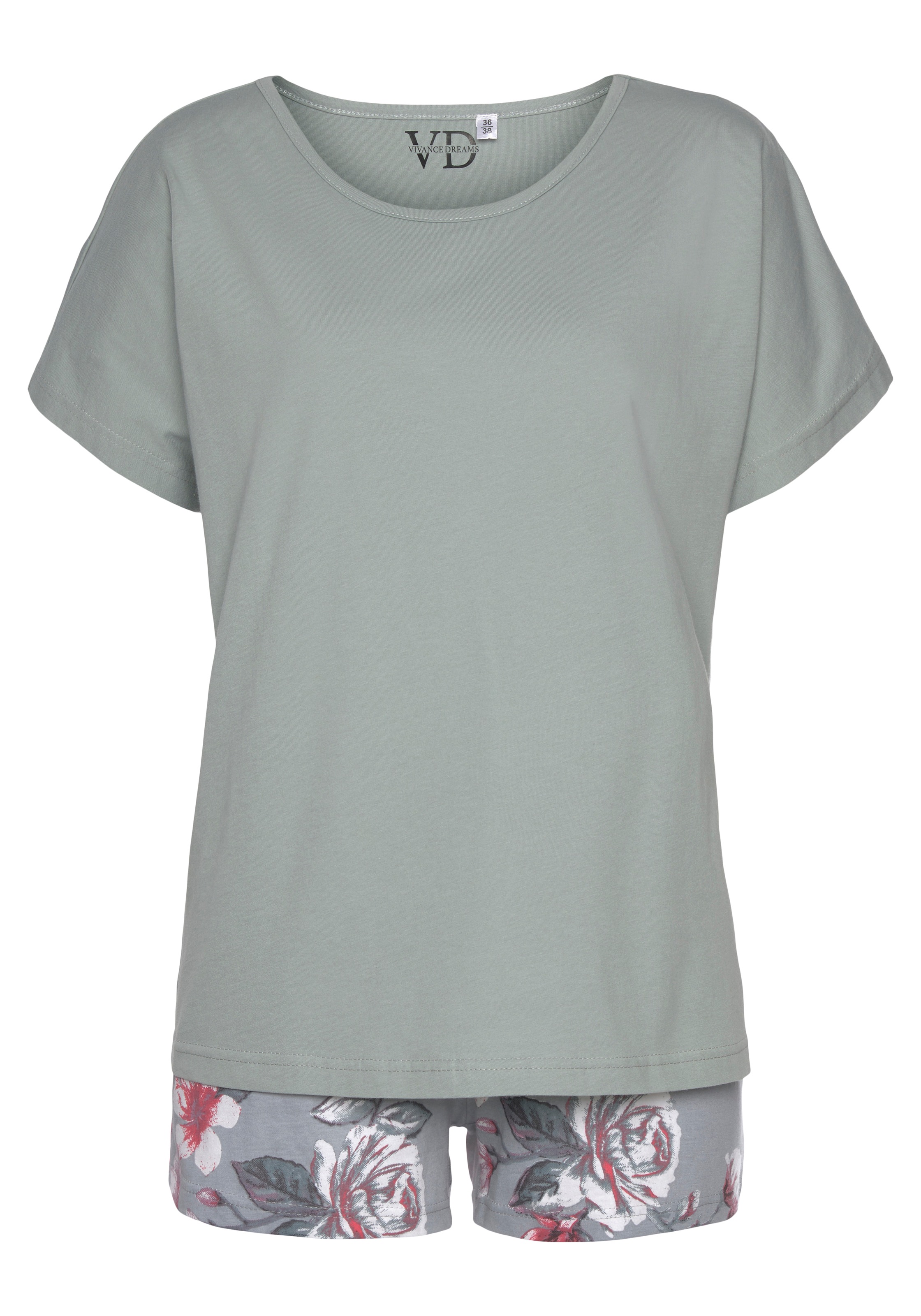 Vivance Dreams Shorty 2 Stk. tlg., mit Blumendruck günstig online kaufen