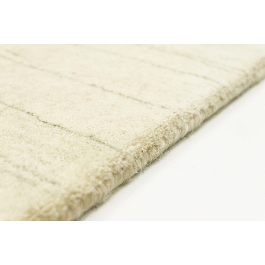 morgenland Wollteppich »Loribaft Teppich handgewebt naturweiß«, rechteckig