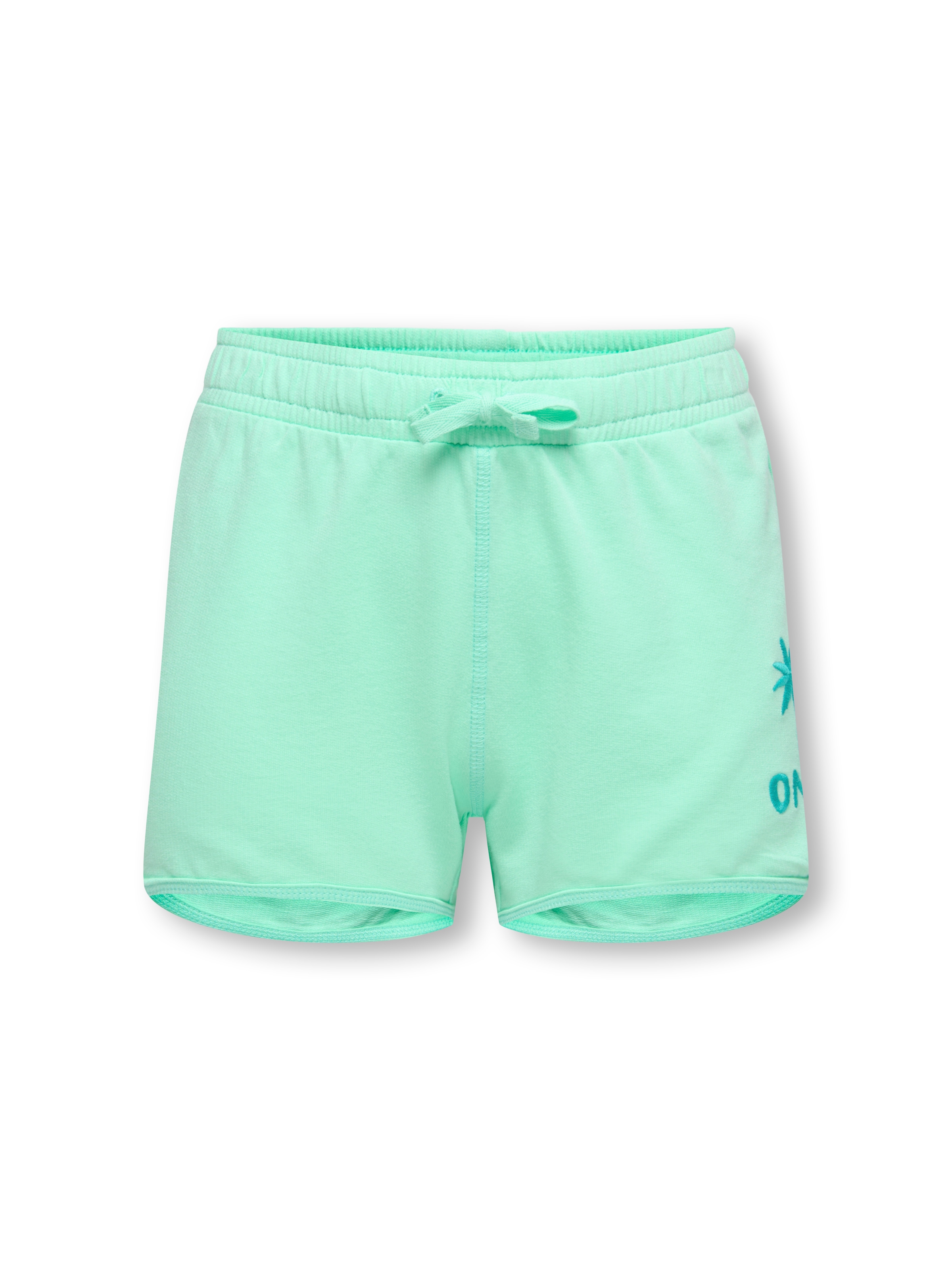 Kids Only Sweatshorts "Kogamanda Life String Shorts Ub Fr Swt" Mit Kleinem Motiv Am Linken Bein