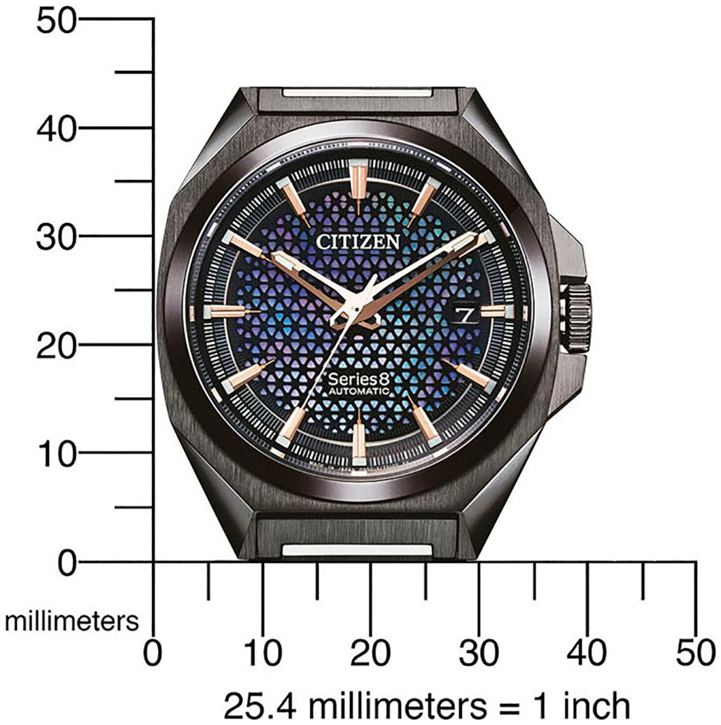 Citizen Automatikuhr »Series 8«, Armbanduhr, Herrenuhr, Damenuhr, Saphirglas, Edelstahlarmband