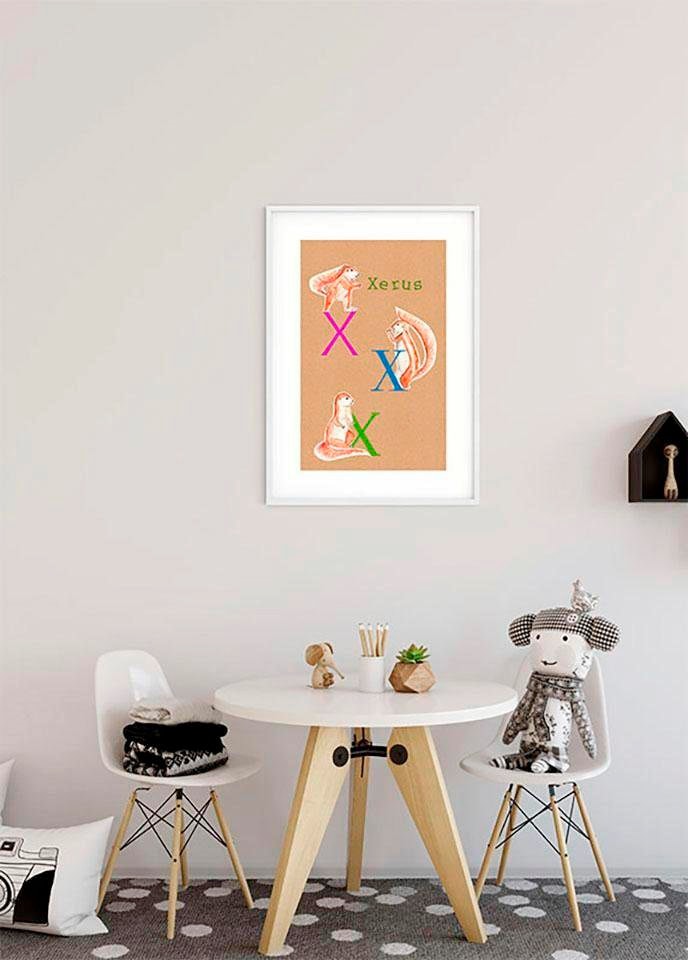 Komar Bild »ABC Animal X«, Buchstaben, (1 St.), Wandbild zur Dekoration - ohne Rahmen