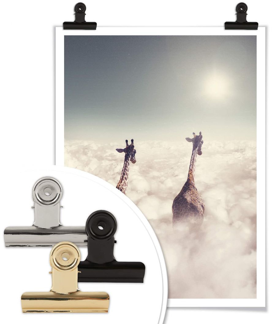 Wall-Art Poster »Safari Giraffen in den Wolken«, Tiere, (1 St.), Poster,  Wandbild, Bild, Wandposter kaufen | BAUR