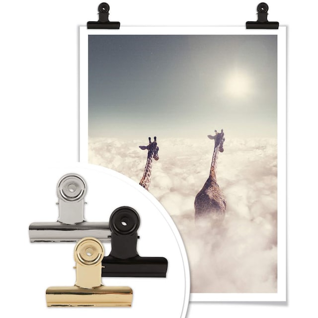 Wall-Art Poster »Safari Giraffen in den Wolken«, Tiere, (1 St.), Poster,  Wandbild, Bild, Wandposter kaufen | BAUR