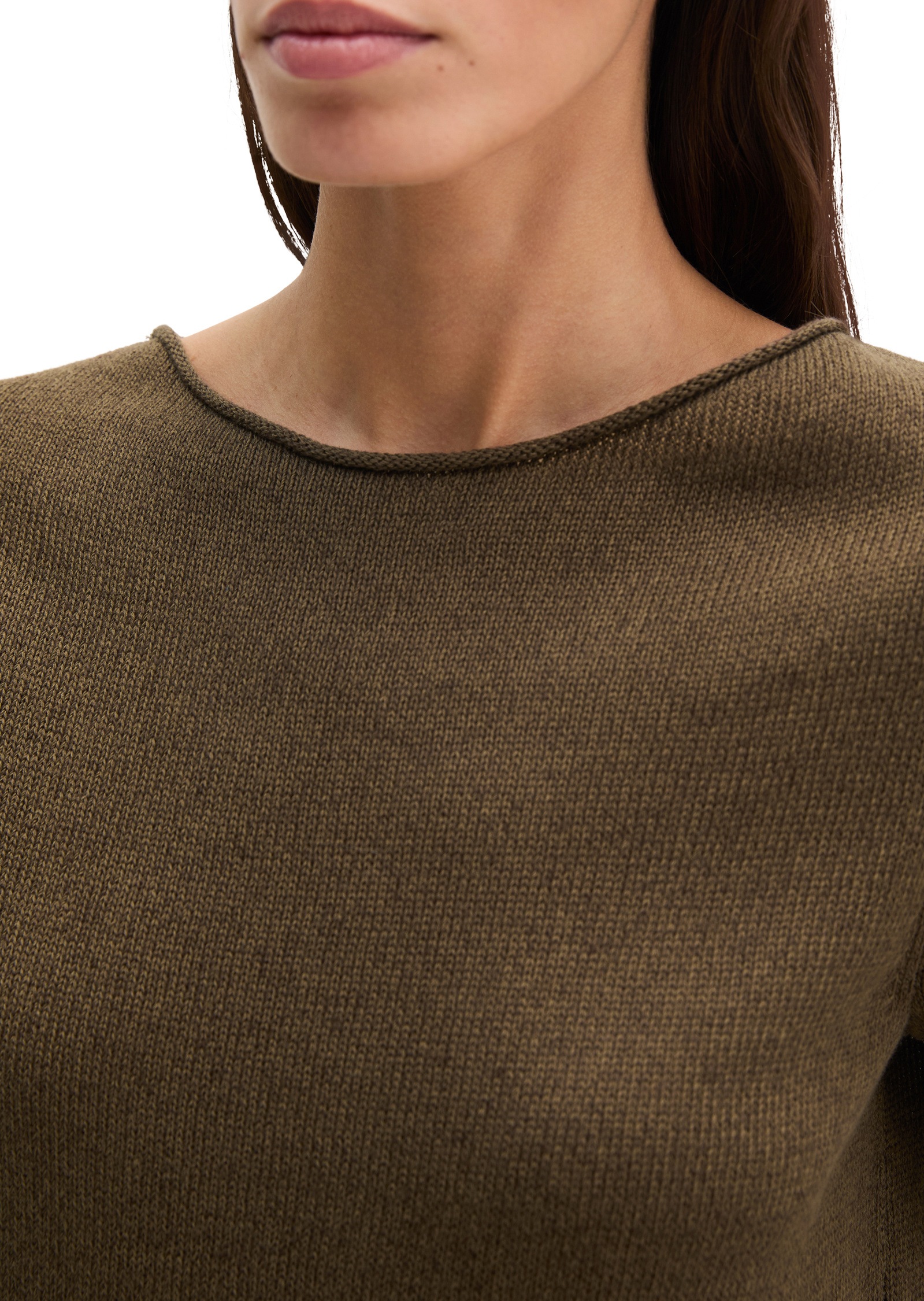 Marc O'Polo Kurzarmpullover Burnt Coffee Melange XL 6