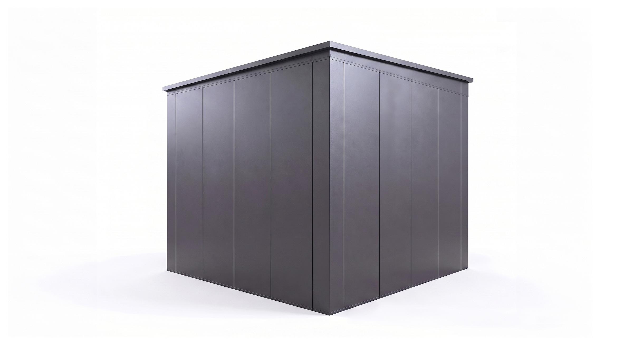 weka Gerätehaus »Gary Gr. 6, aus Metall mit Holzoptik, anthrazit« aus pulverbeschichtetem, verzinktem Stahl