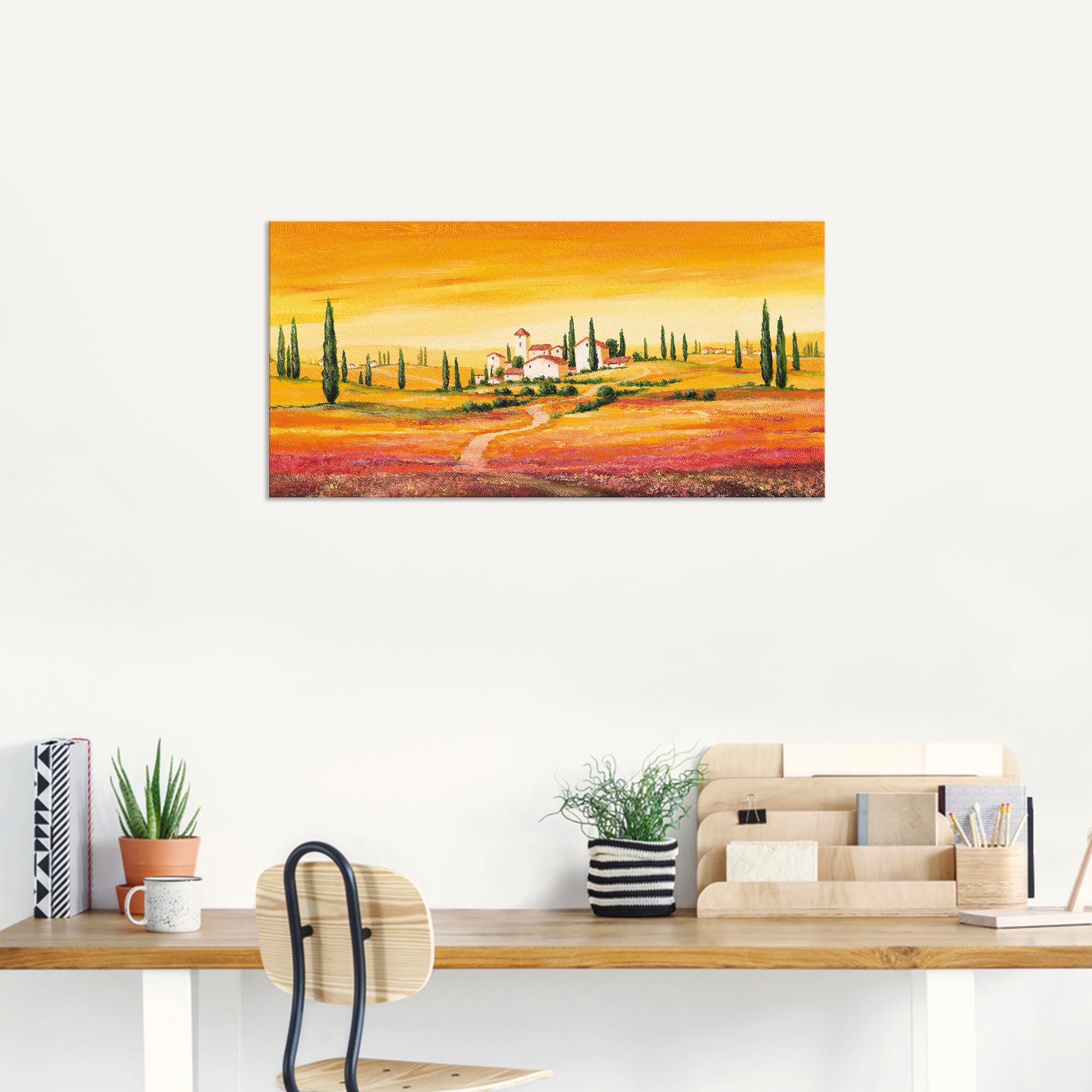 Artland Wandbild »Traumhafte toskanische Landschaft«, Europa, (1 St.), als Alubild, Outdoorbild, Leinwandbild, Poster, Wandaufkleber