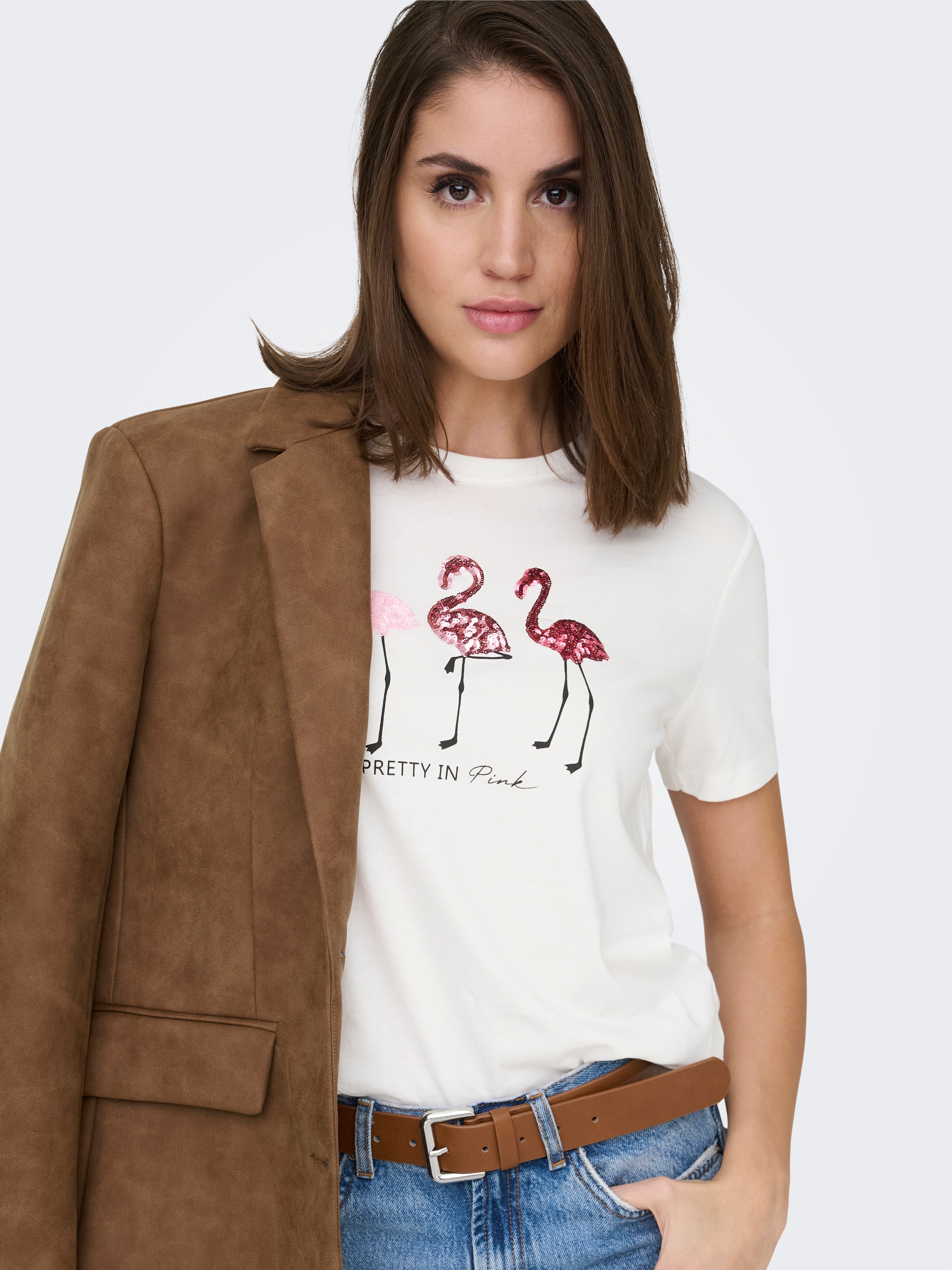 Thumbnail - ONLY Kurzarmshirt "ONLKITA S/S TEE JRS NOOS" Baumwolle, regular fit, Rundhals