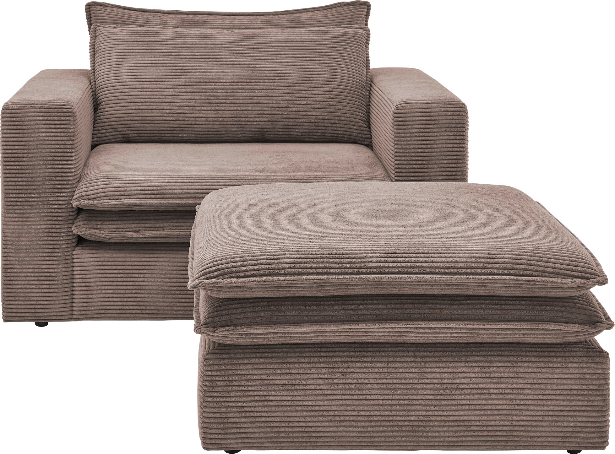 Home affaire Sitzgruppe "PIAGGE" 2 Stk. tlg. Hochwertiger Cord, Loveseat un günstig online kaufen