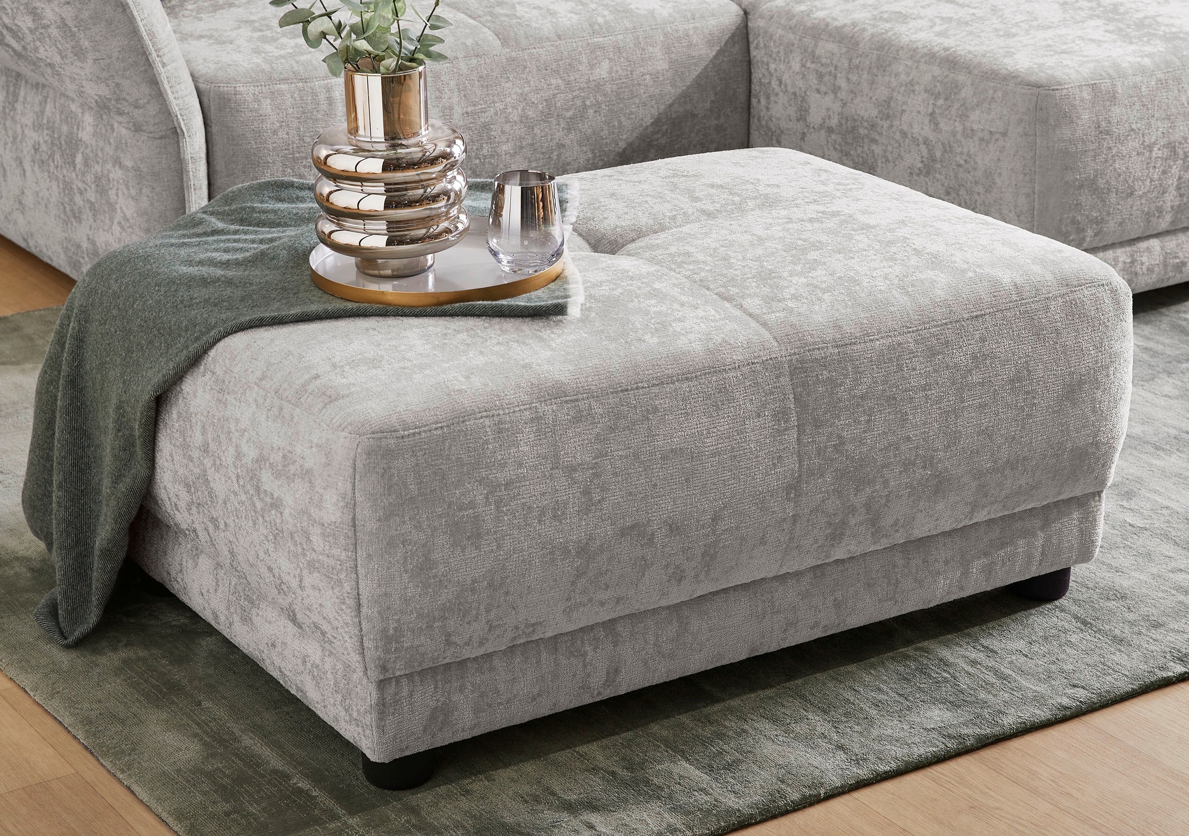 Jockenhöfer Gruppe Hocker "Loggia, B: 110 cm" mit Wellenfederung, Steppnäht günstig online kaufen