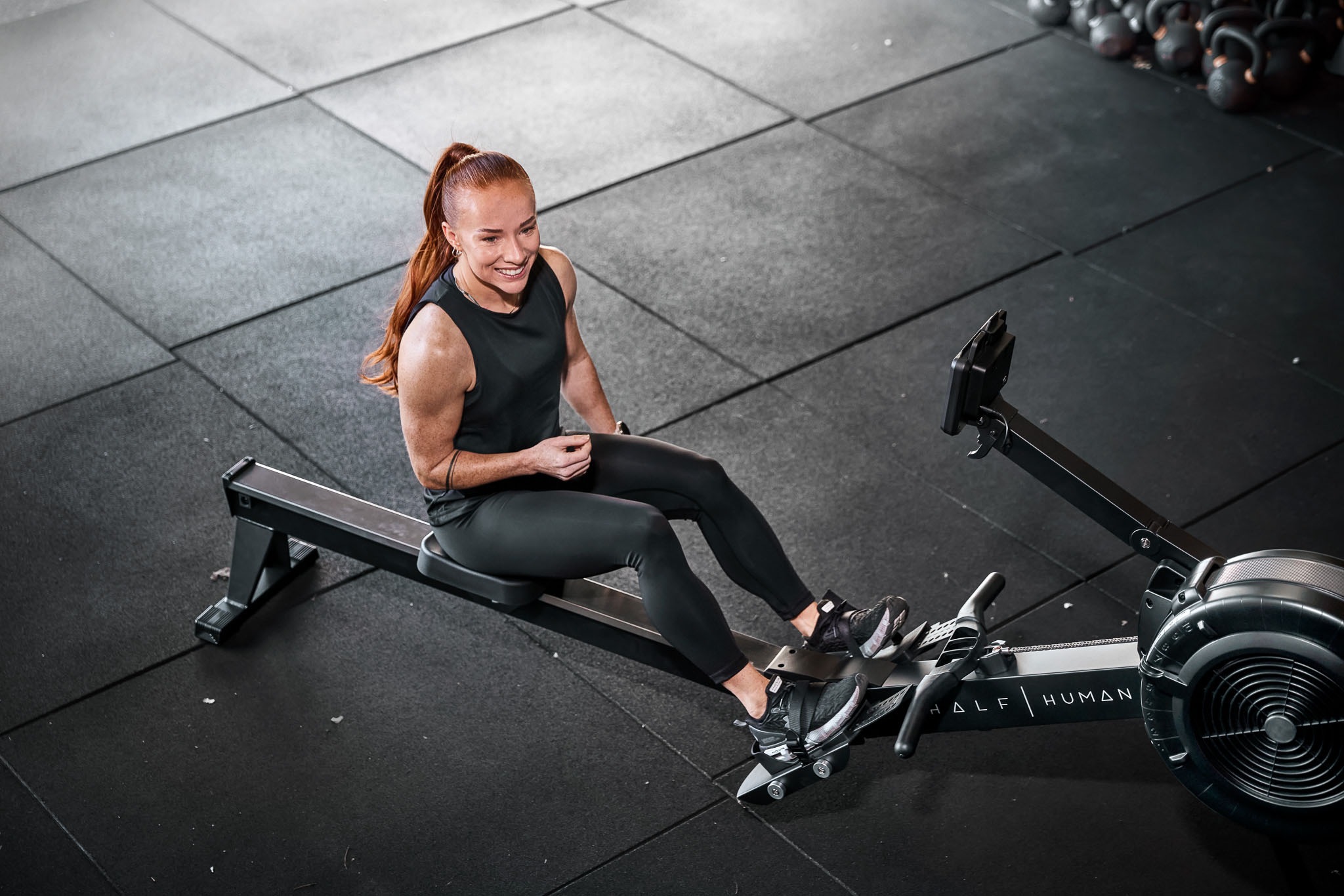 Half Human Rudergerät »Air Rower Rudergerät«, Rudermaschine, 10 Widerstandsstufen
