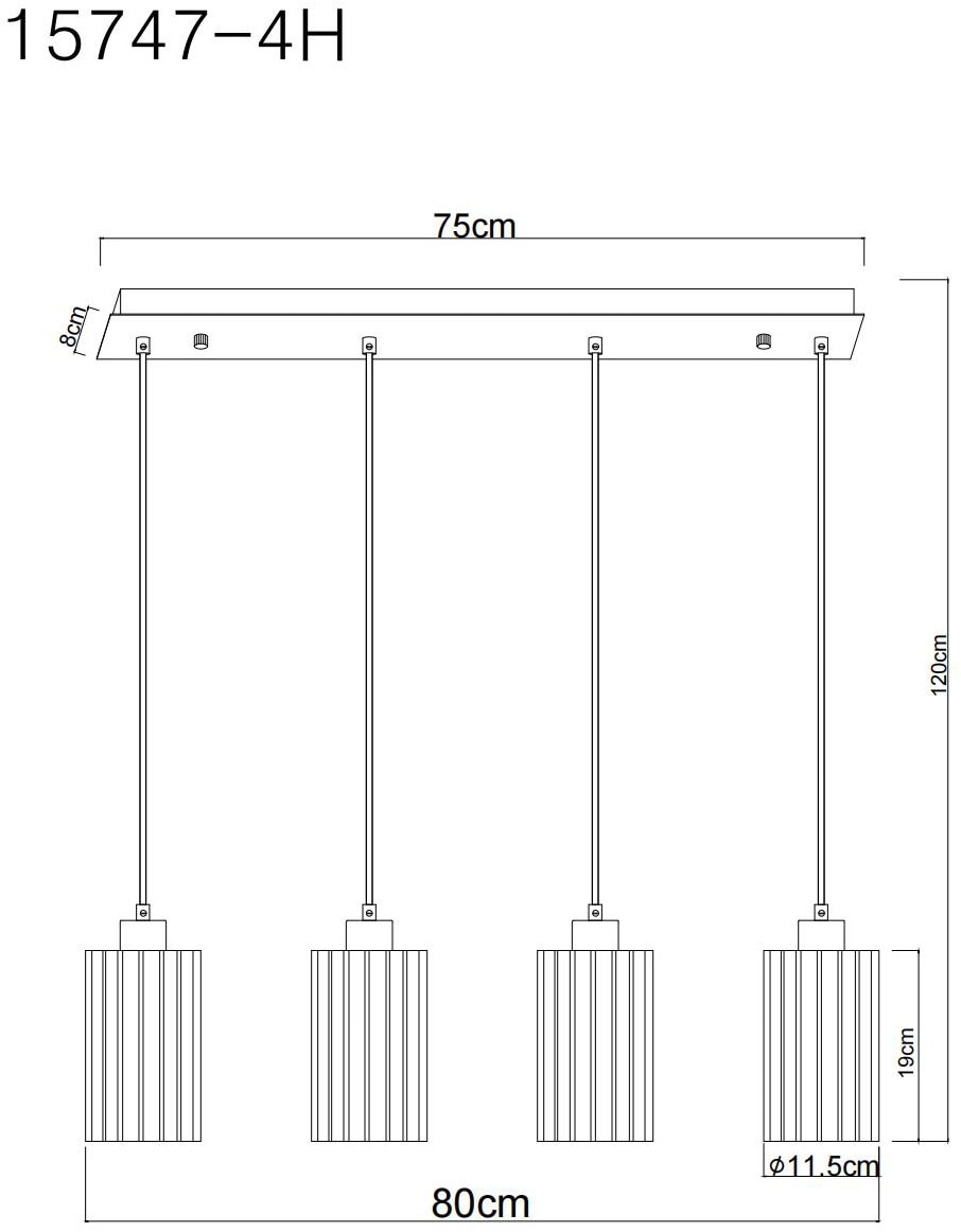 GLOBO LIGHTING Hängeleuchte »CAYDEN« E27 1 Stk. Hängeleuchte für Esszimmer & Küche Nickel matt