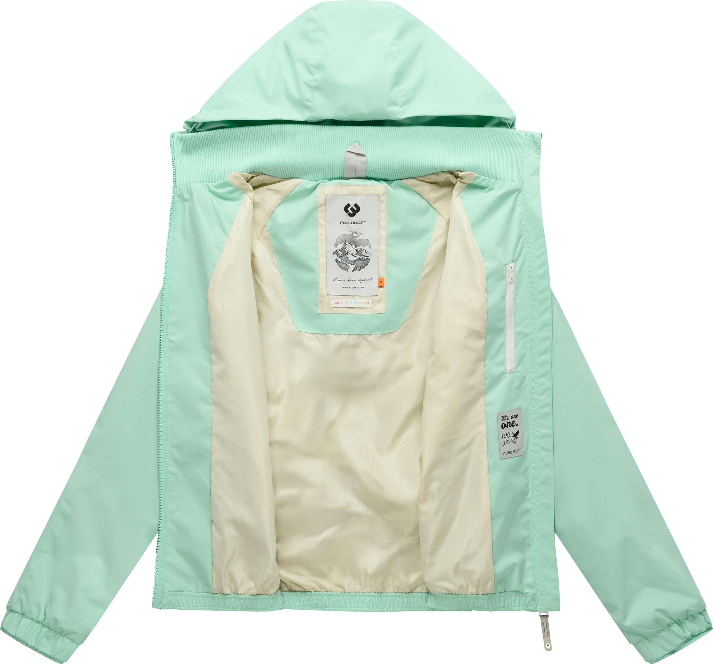 Ragwear Outdoorjacke »Dizzie Tech« mit Kapuze Wasserdichte Damen Übergangsjacke mit großer Kapuze