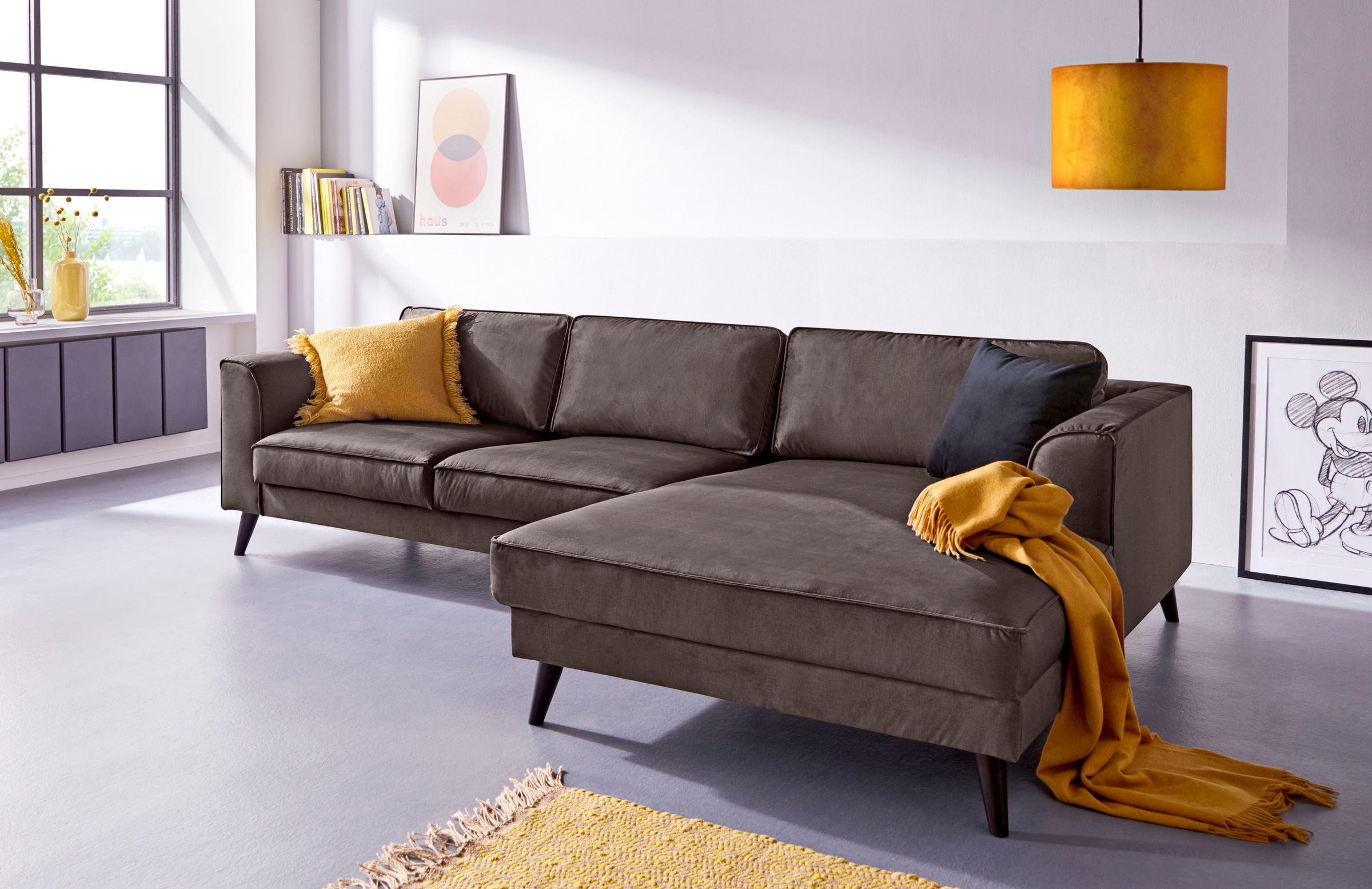 Home affaire Ecksofa "Lumber Jack, elegant und bequem, Breite 280, hoher Fu günstig online kaufen