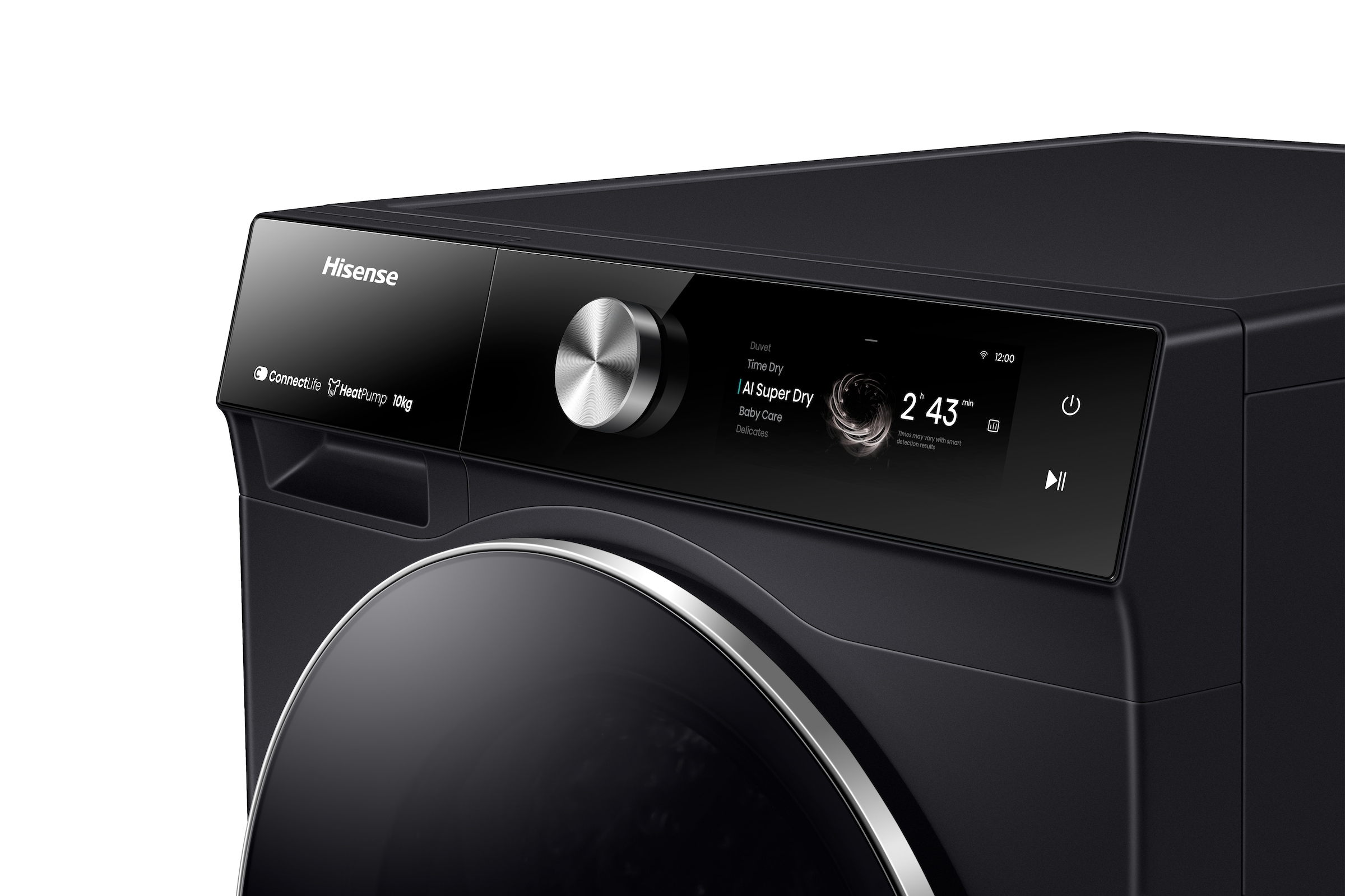 Hisense Wärmepumpentrockner »DH7S107BW«, Dynamisches TFT-Touch-Display