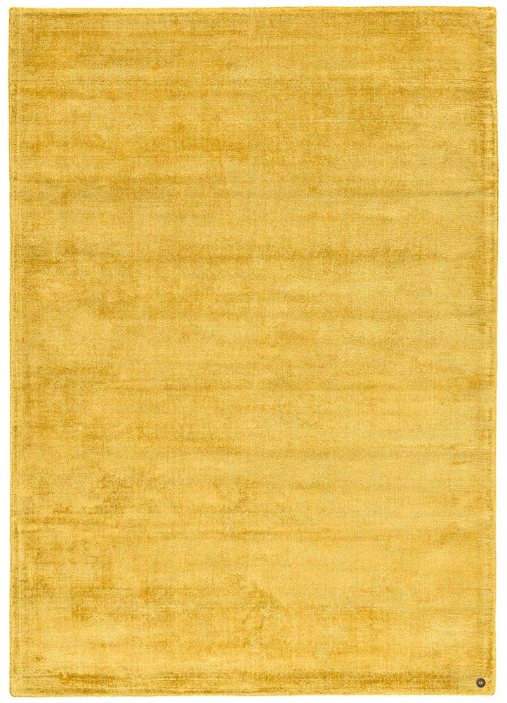 Teppich TOM TAILOR HOME "Shine uni" Gr. 2, gold (goldfarben), B:85cm H:8mm L:155cm, Viskose, Teppiche, Teppich, Handweb Teppich, 100% Viskose, handgewebt, mit elegantem Schimmer