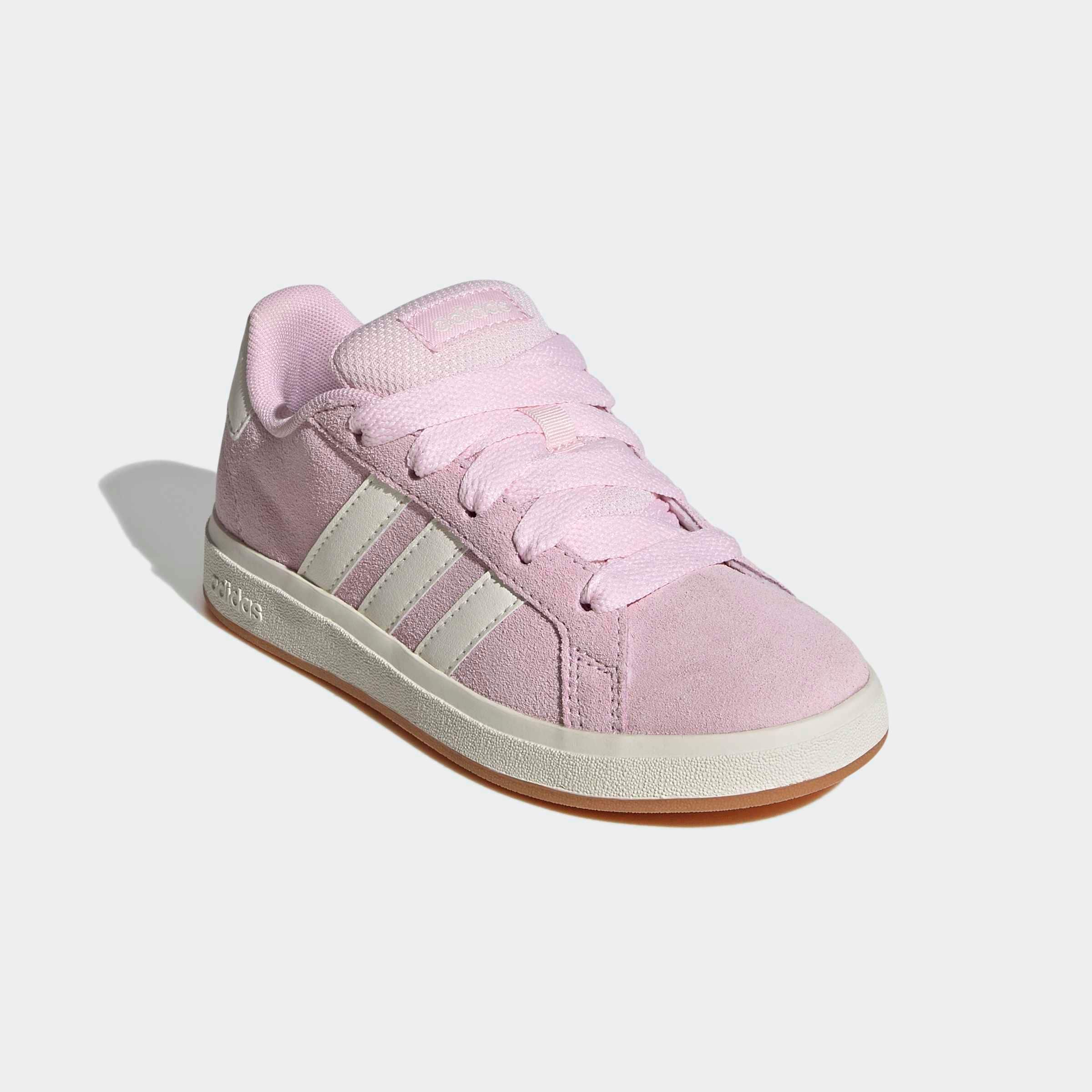 Mädchen Sneaker "GRAND COURT 00S", ADIDAS SPORTSWEAR, Gr. 34, pink, Leder, Synthetik, Schuhe, Design auf den Spuren des adidas Superstar