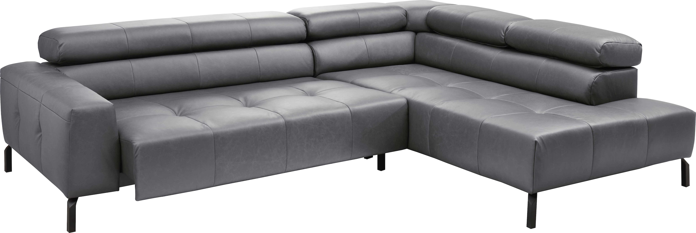 Places of Style Ecksofa »Cleveland, L-Form, incl. Kopfteilverstellung, Breite 276 cm«, wahlweise elektrischer Sitzvorzug