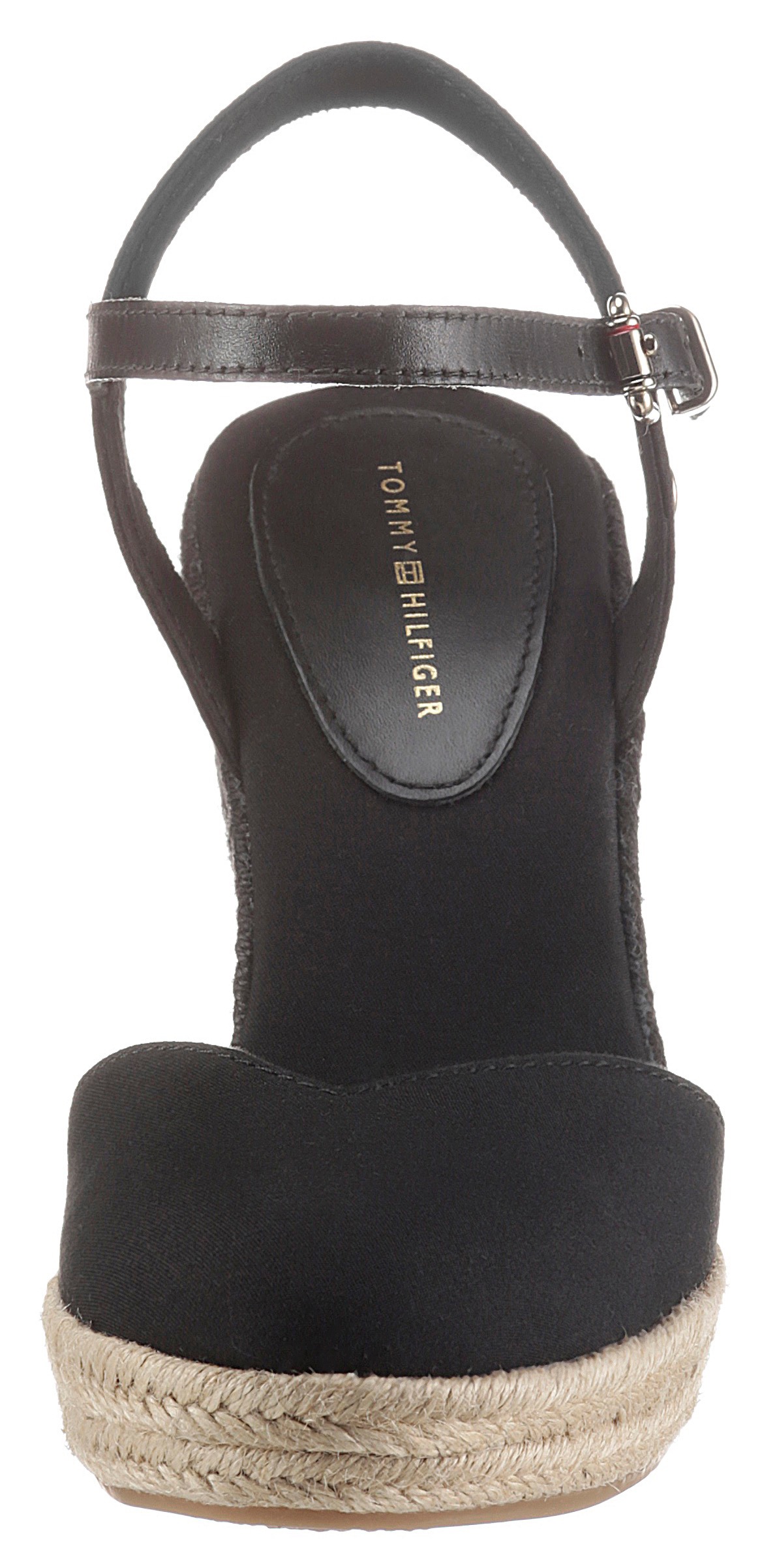 Tommy Hilfiger Sandalette »BASIC CLOSED TOE HIGH WEDGE«, mit bezogenem Keilabsatz