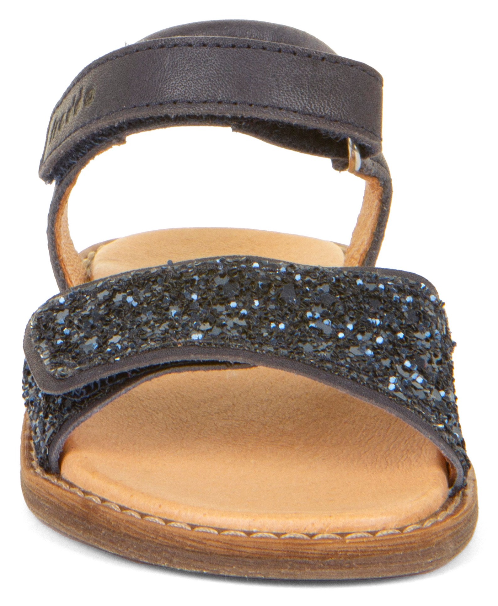 Sandale FRODDO "Lore Sparkle", Mädchen, Gr. 25, blau (dunkelblau), Leder, Glitzer, festlich, Schuhe Sandale, Sommerschuh, Klettschuh, Sandalette, mit zwei Klettverschlüsse 2
