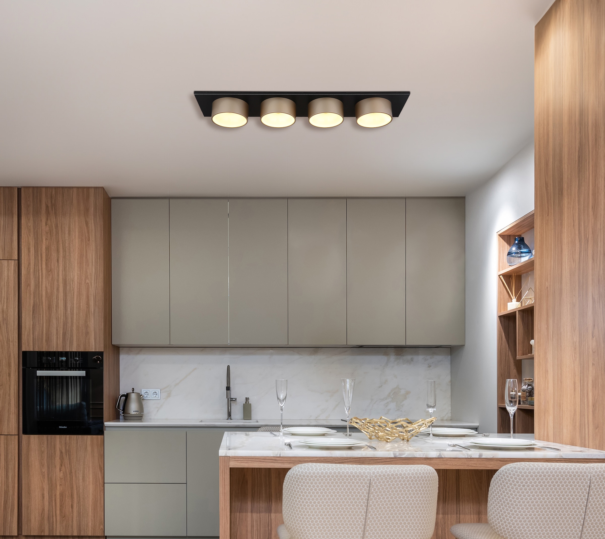 GLOBO LIGHTING Deckenleuchte »RAYMOND« LED-Modul 1 Stk. Warmweiß Deckenlampe Wohnzimmer-Leuchte Schlafzimmer-Leuchte Flur Küche