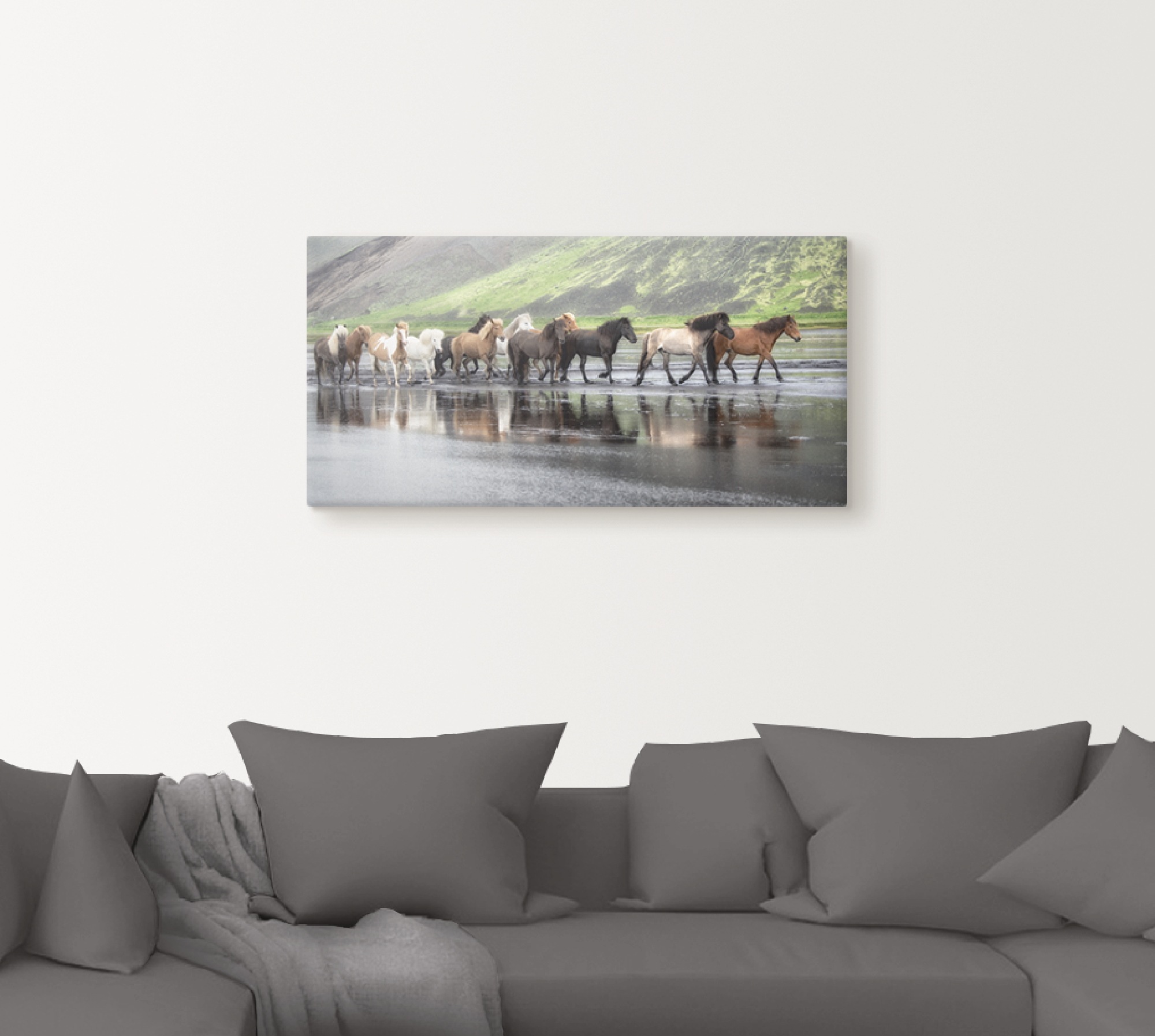Artland Wandbild »Isländische Pferde XIV«, Haustiere, (1 St.), als Leinwandbild, Wandaufkleber in verschied. Größen