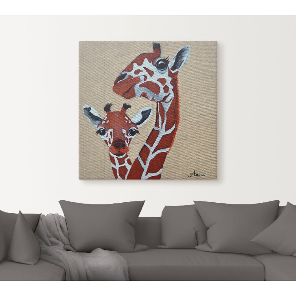 Artland Leinwandbild »Giraffen«, Wildtiere, (1 St.)