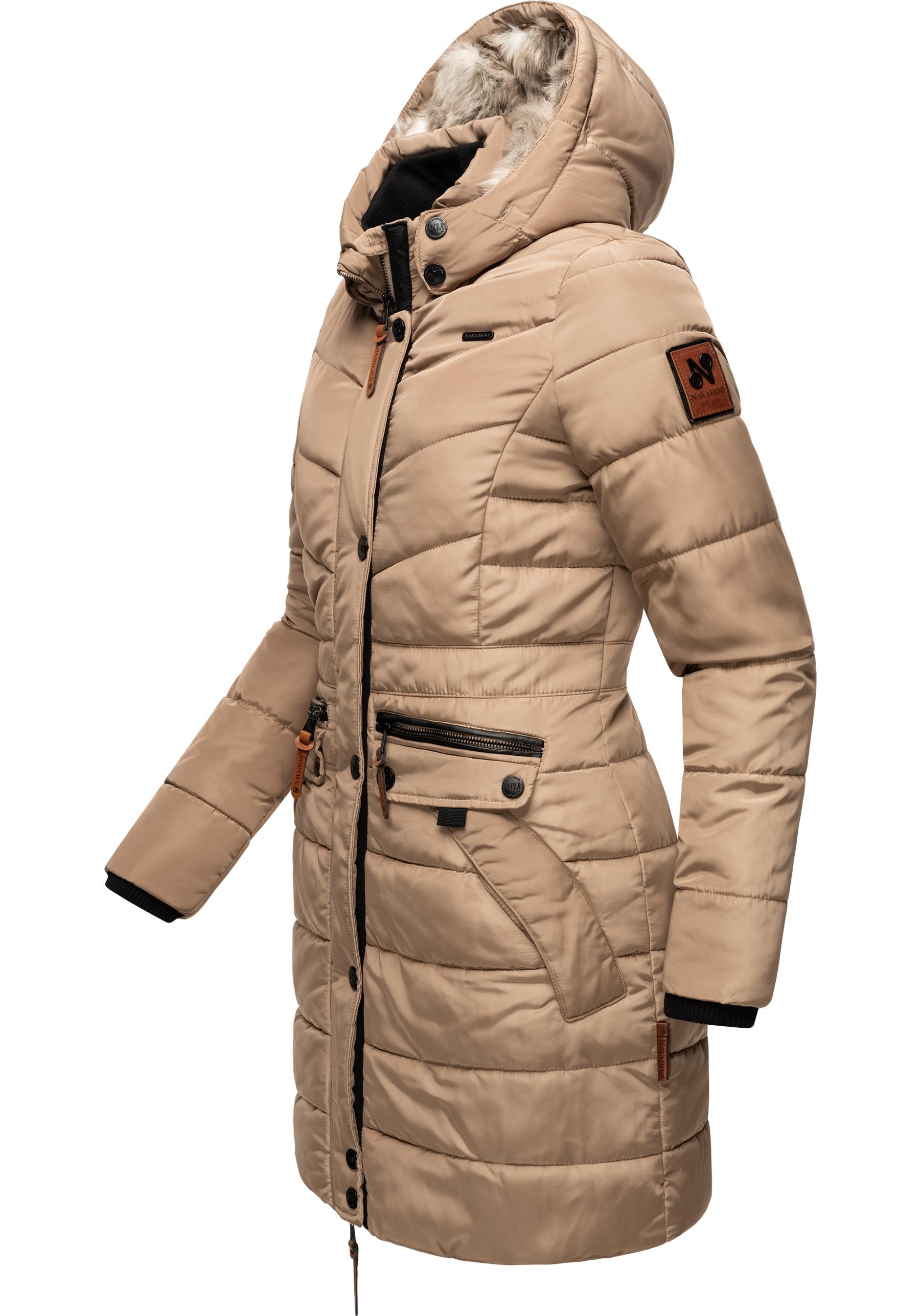 Navahoo Steppmantel »Paula«, stylischer Winter Parka m. edlem Fellimitat