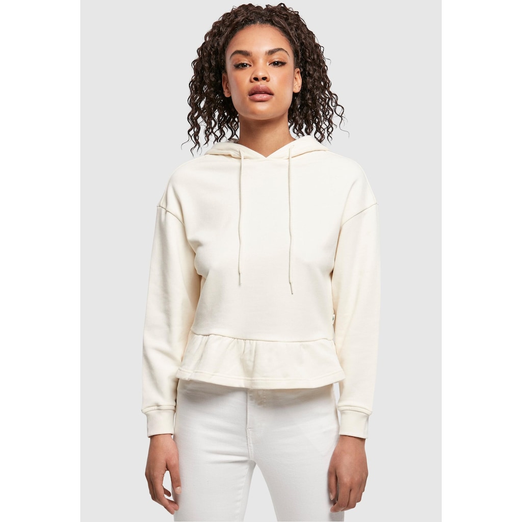 URBAN CLASSICS Kapuzenpullover »Urban Classics Damen Ladies Organic Volants Hoody«, (1 tlg.)